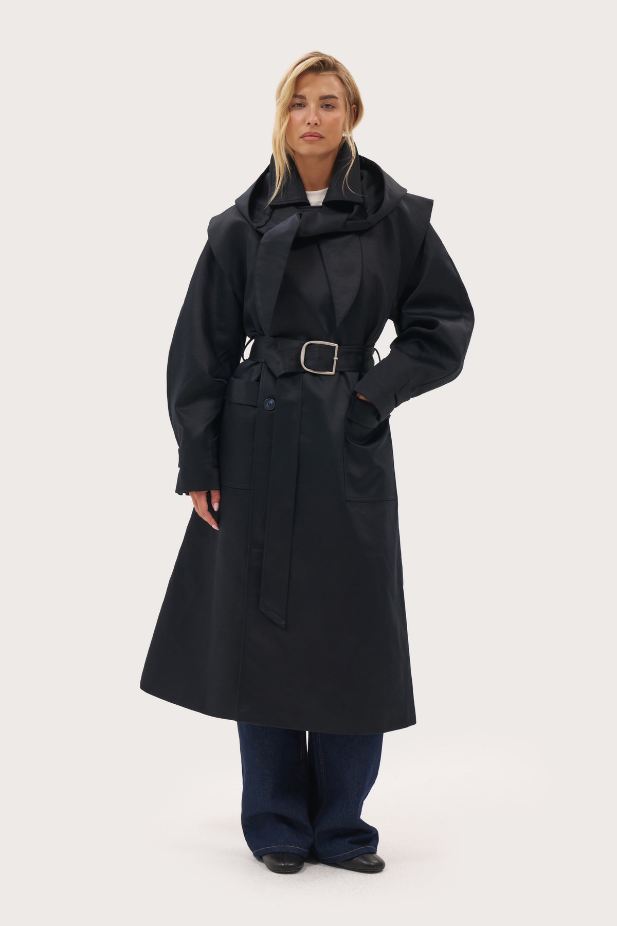 Marlowe Trench Coat - Midnight