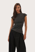 Frame Sleeveless Top - Black