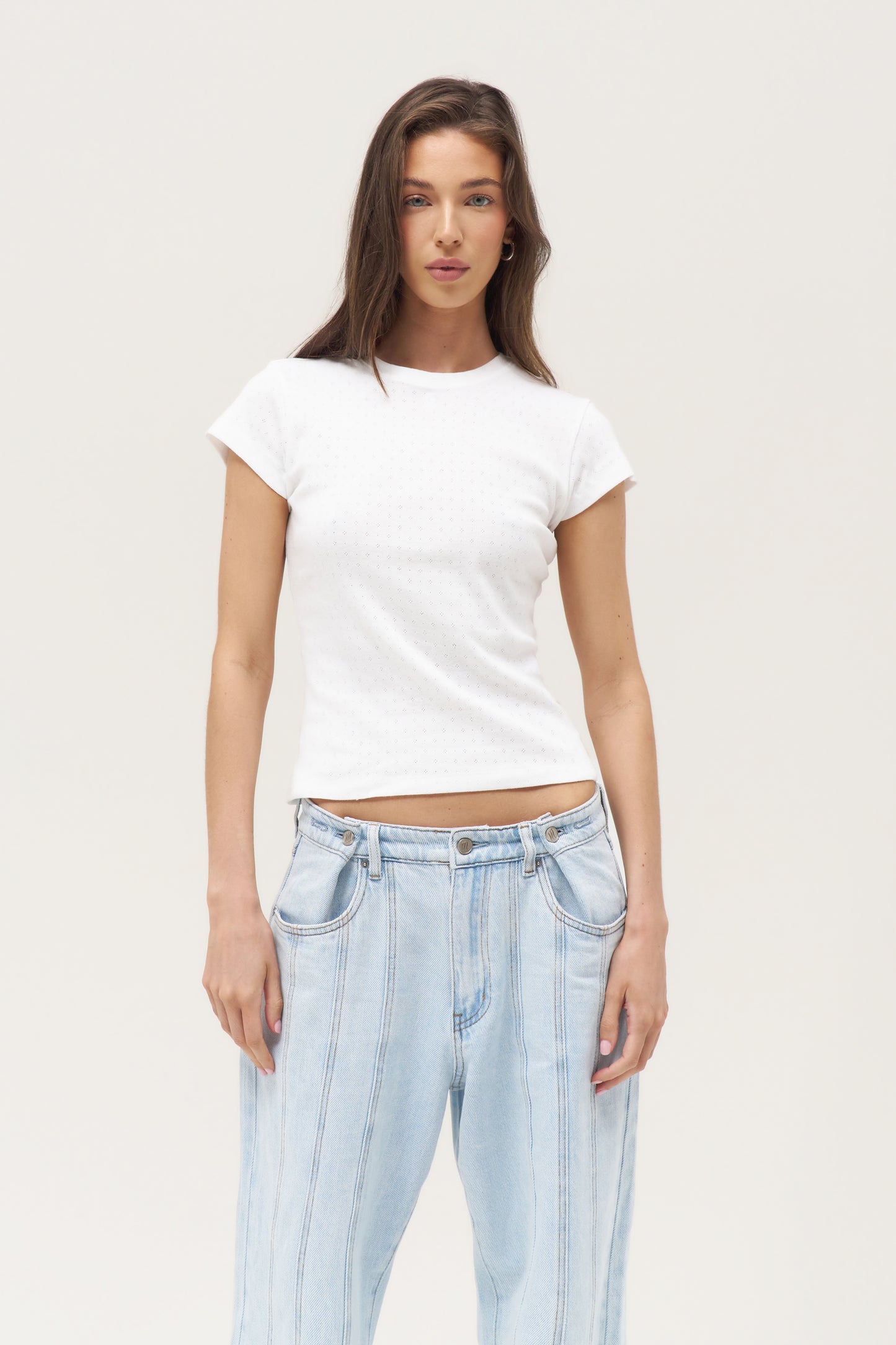 Dreamer Pointelle Tee - Off White