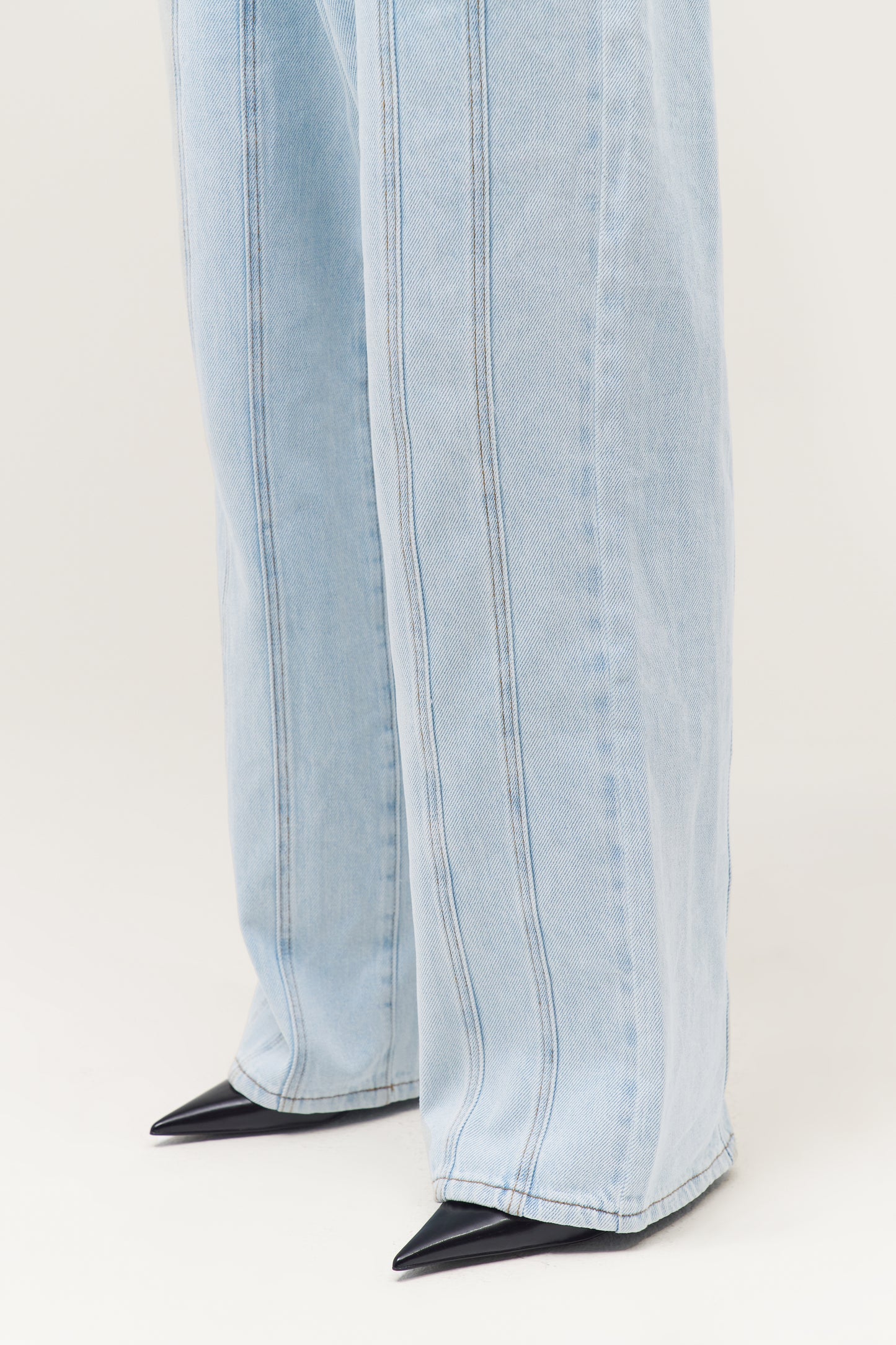 Seam Detail Boyfriend Jeans - Blue