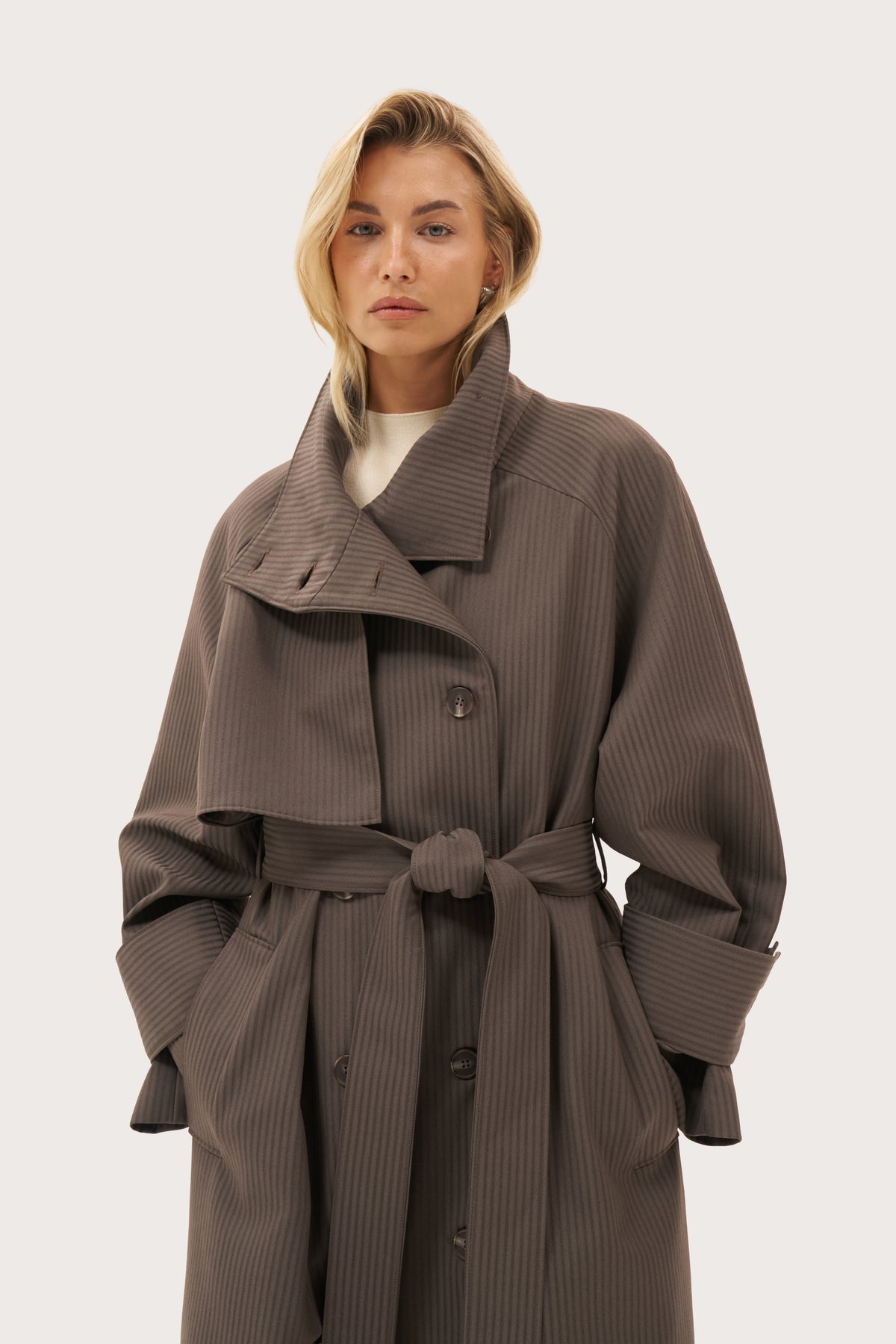 Kensington Oversized Trench Coat - Brown