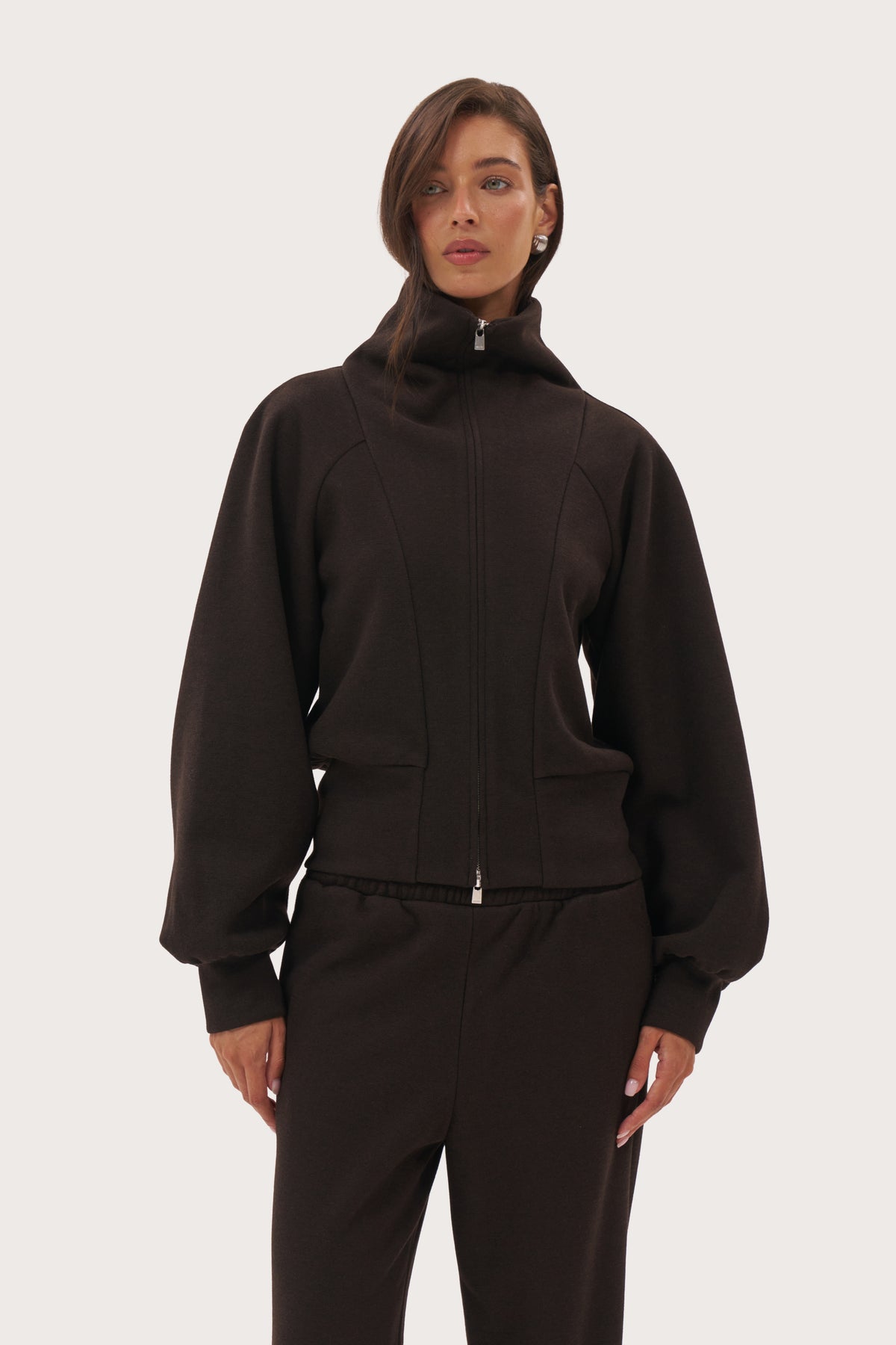 Repose Knit Jacket - Brown