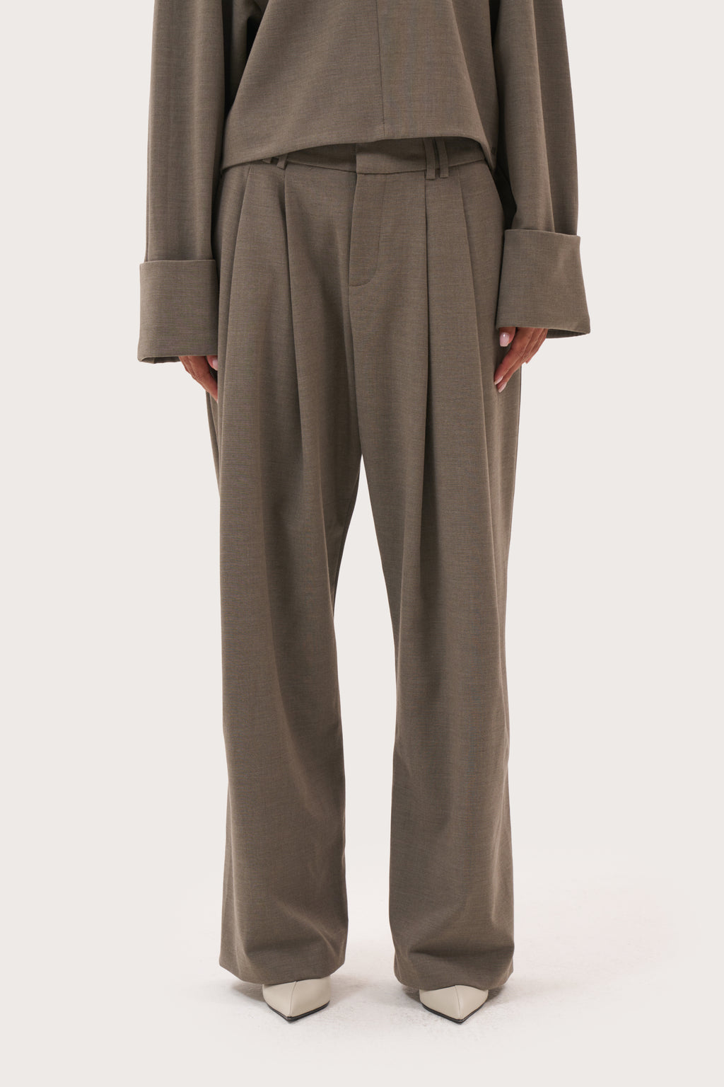 Solene Tailored Trousers - Taupe