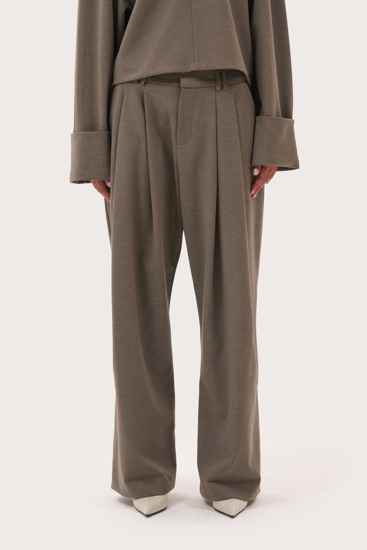 Solene Tailored Trousers - Taupe