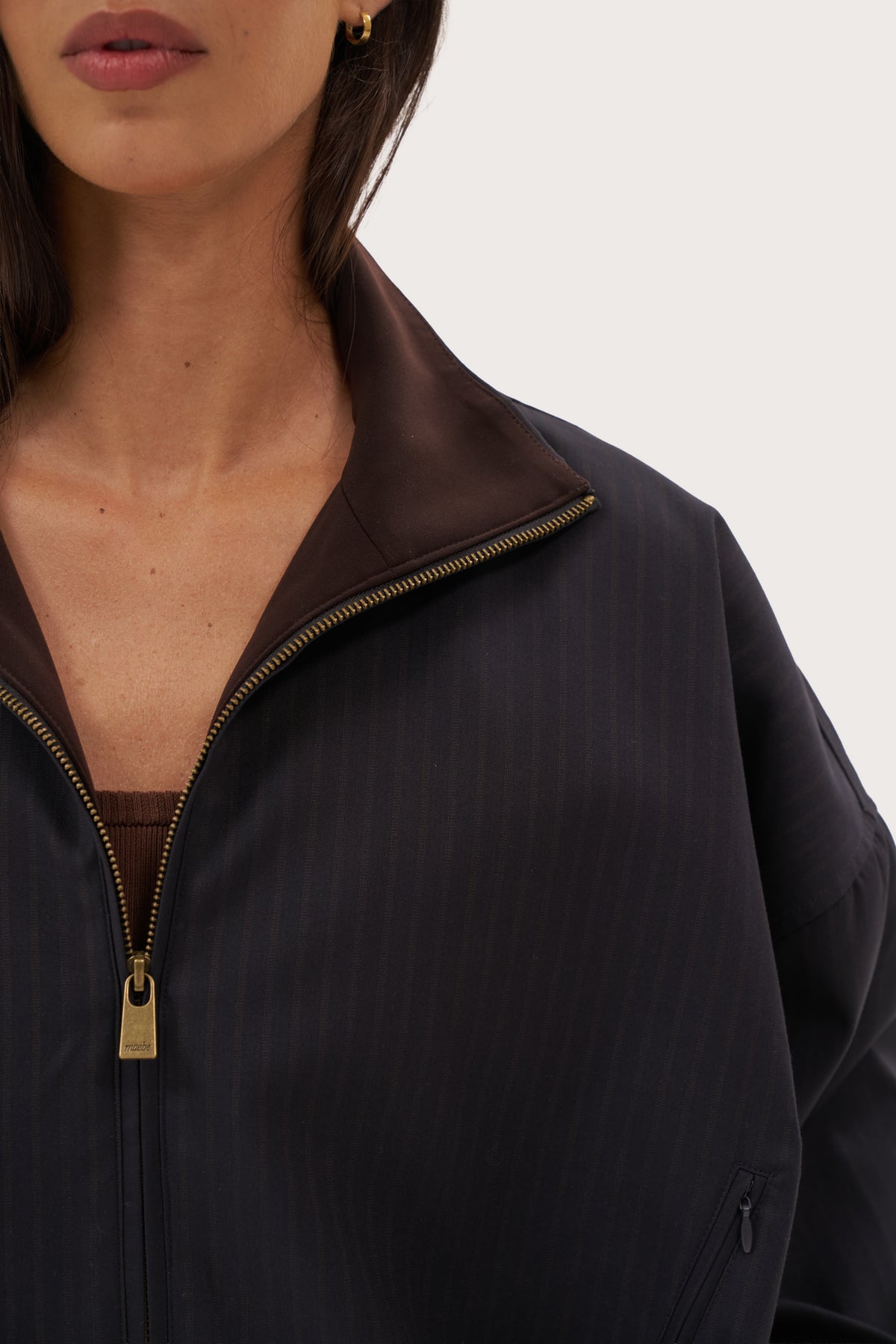 Tailored Track Jacket - Navy Pinstripe