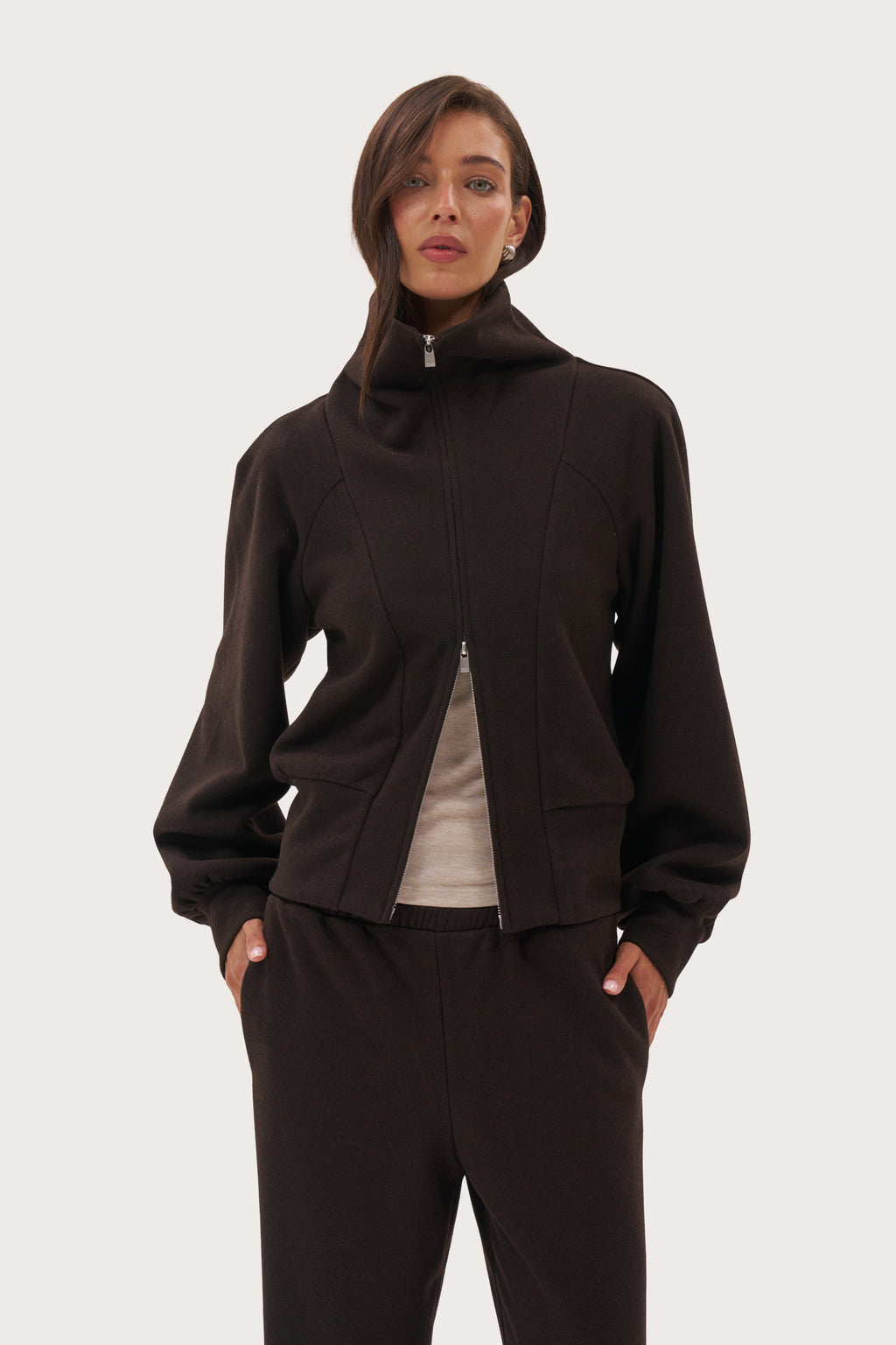 Repose Knit Jacket - Brown