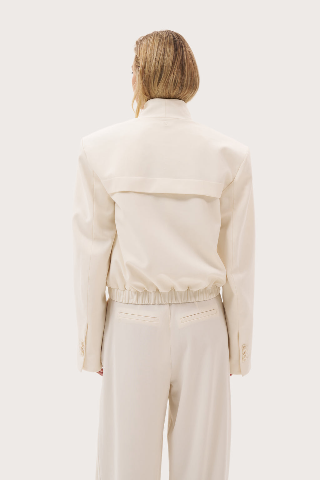 Blazer Bomber Jacket - Cream