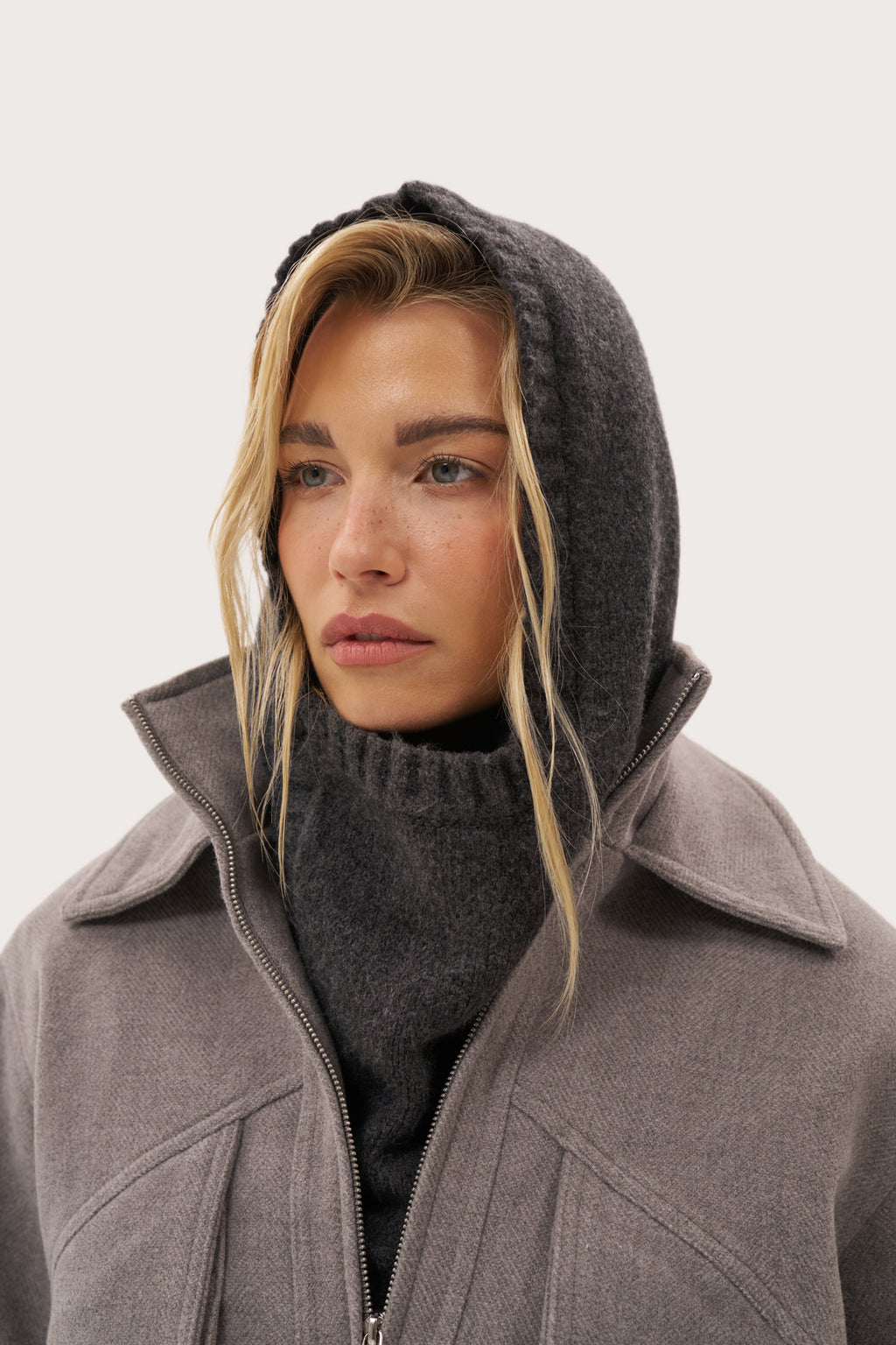 Knitted Snood - Dark Grey