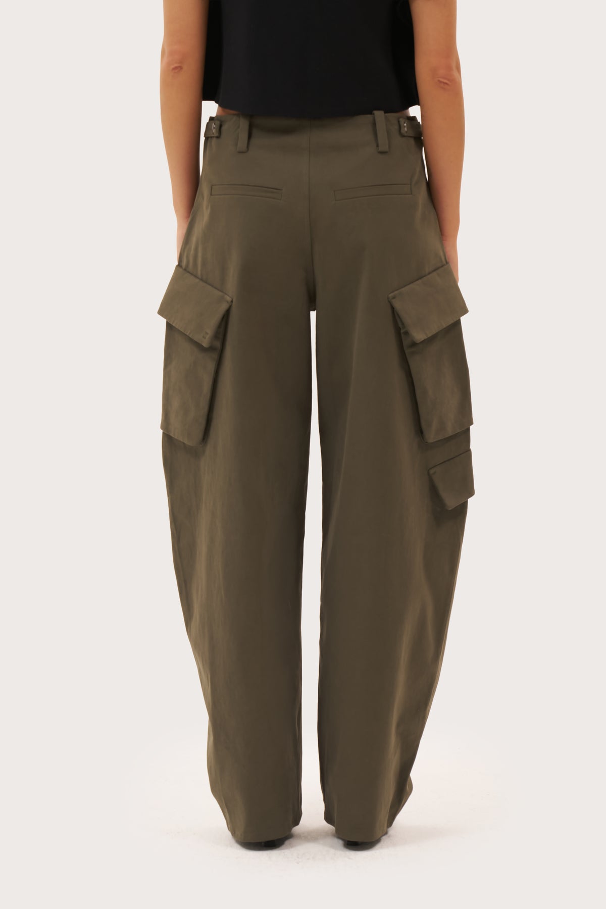 Off Duty Barrel Leg Cargo Pants - Smoked Khaki