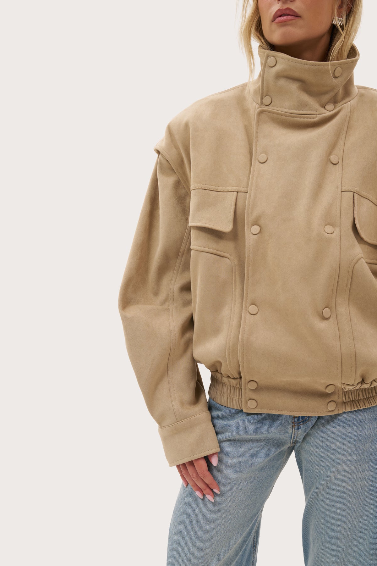 Fawn Oversized Jacket - Beige