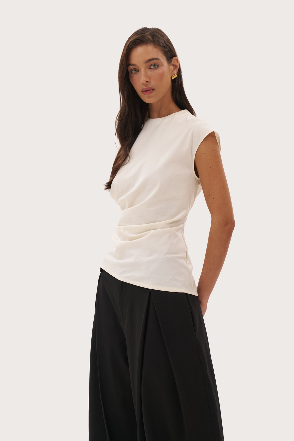 Frame Sleeveless Top - Cream