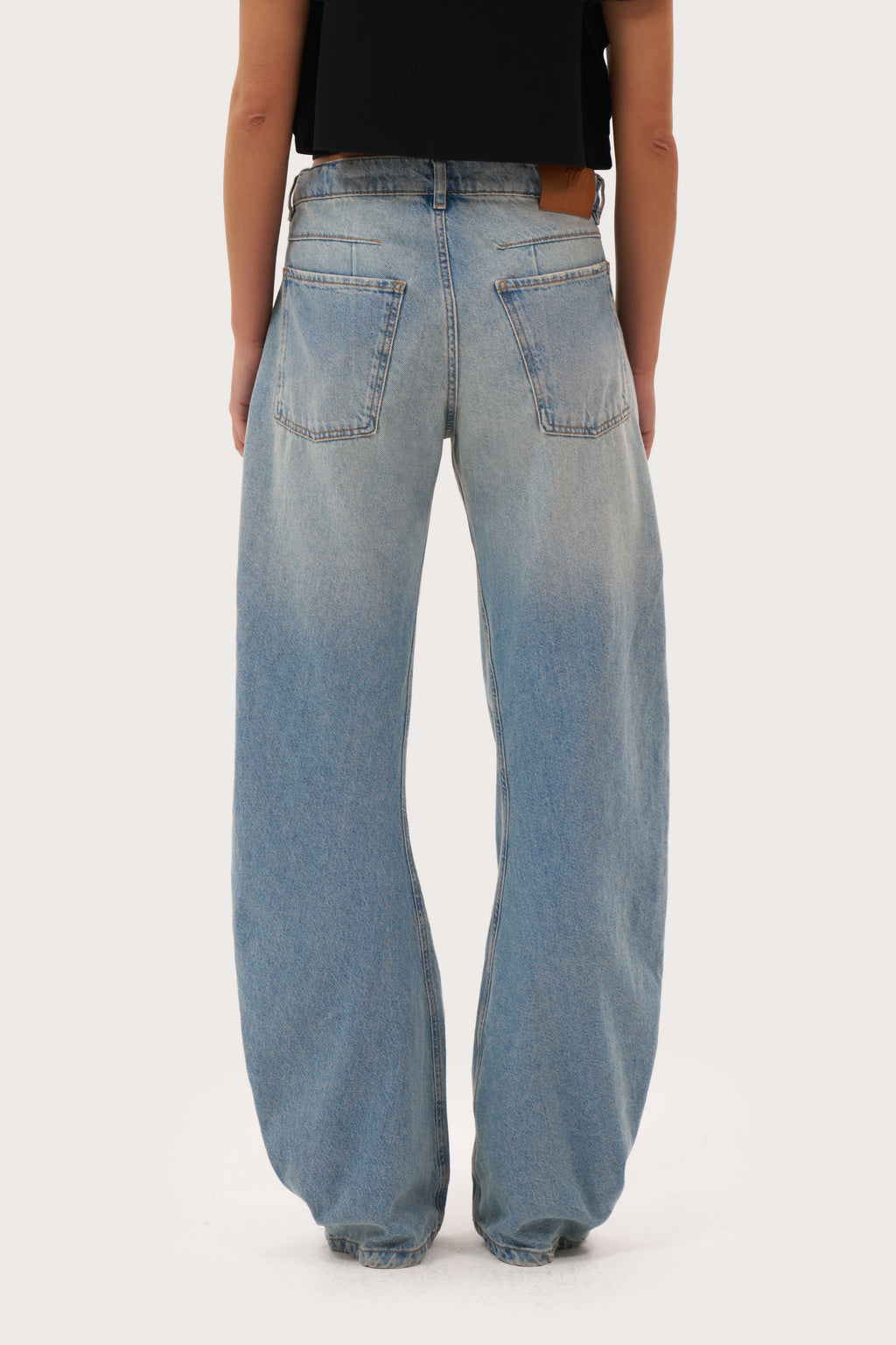 Stacked Barrel Jeans - Vintage Blue