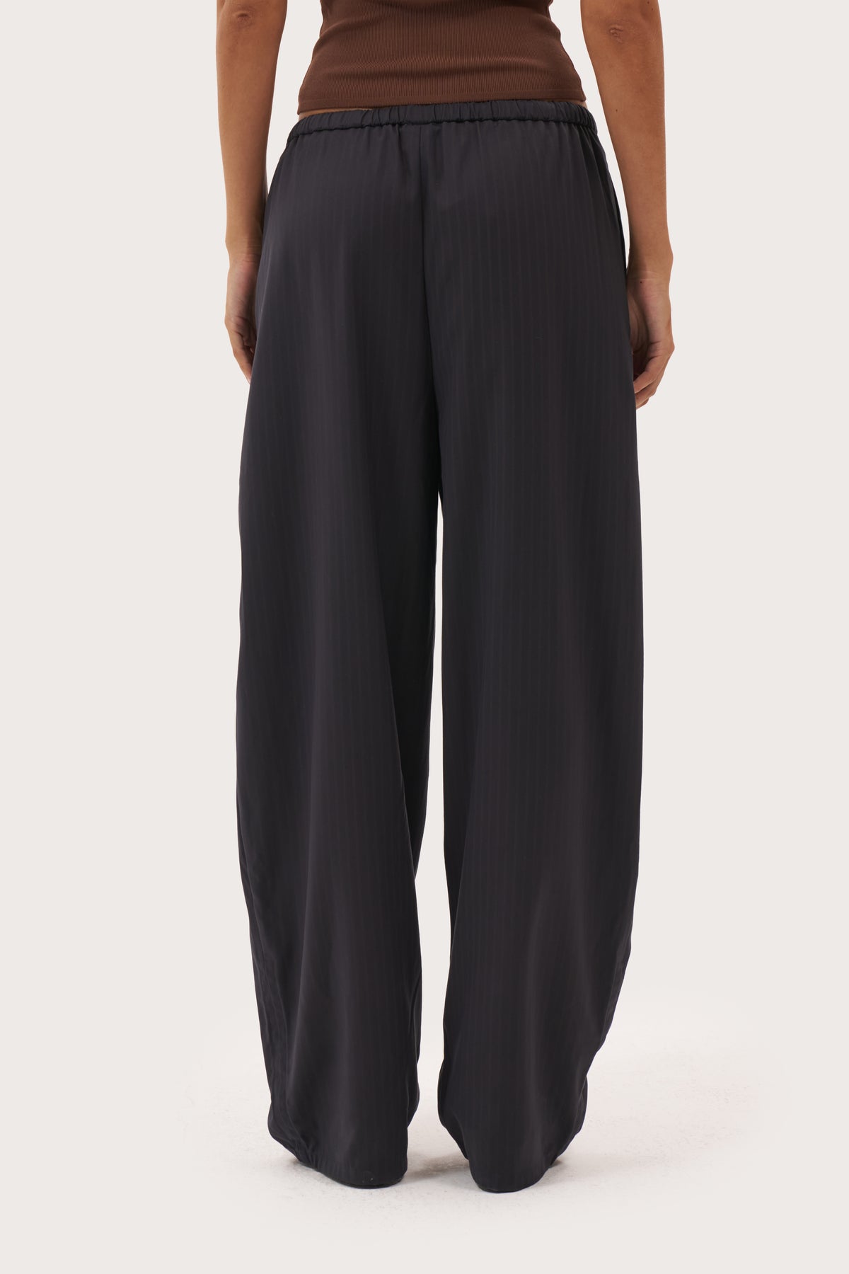 Drawcord Balloon Pants - Navy Pinstripe