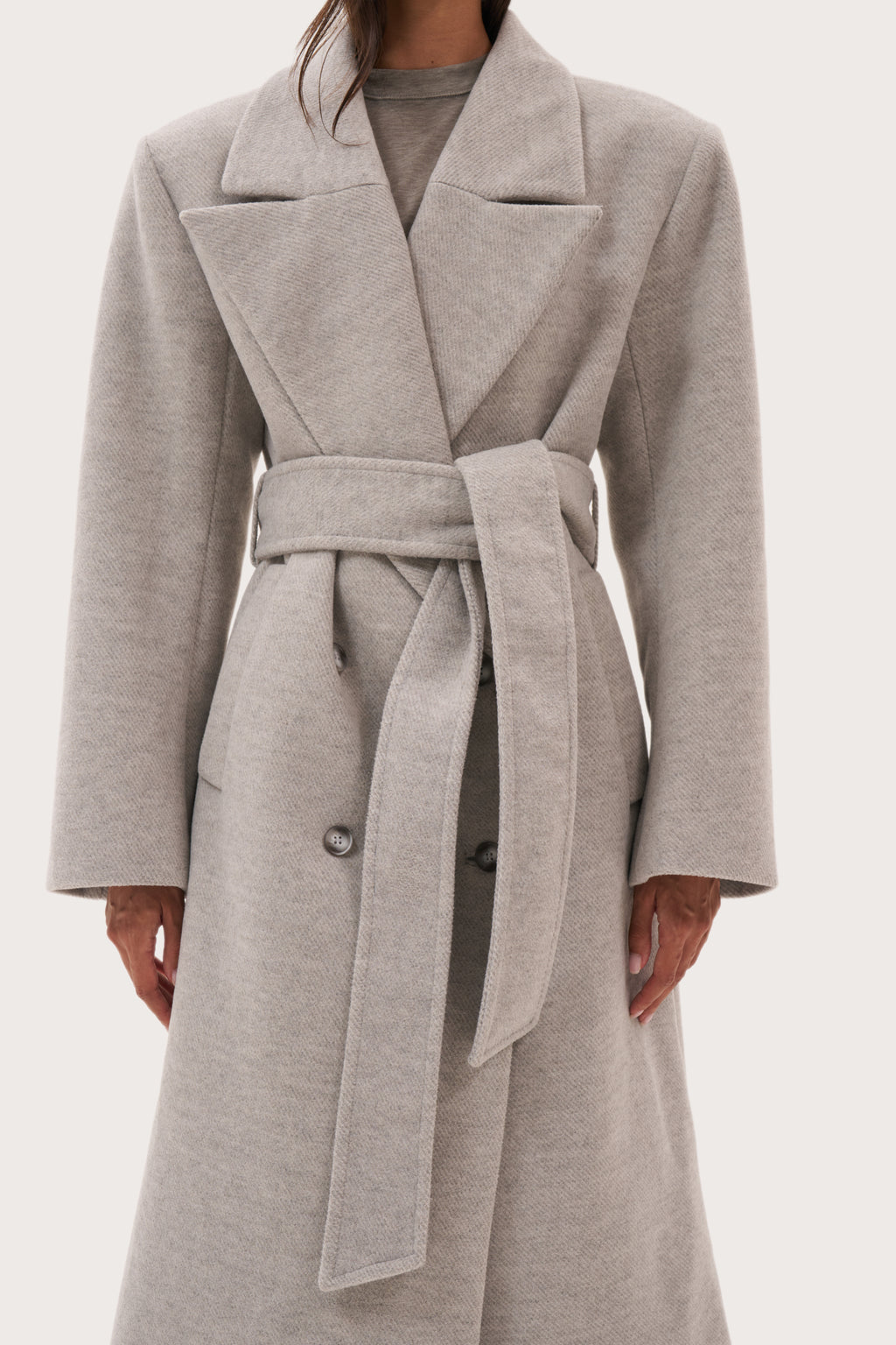 Wren Double Breasted Coat - Grey
