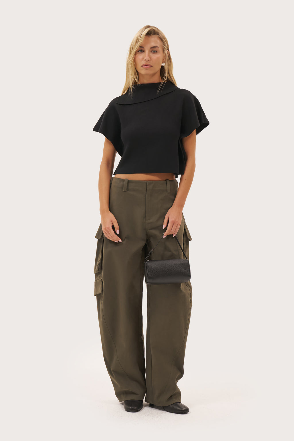 Off Duty Barrel Leg Cargo Pants - Smoked Khaki