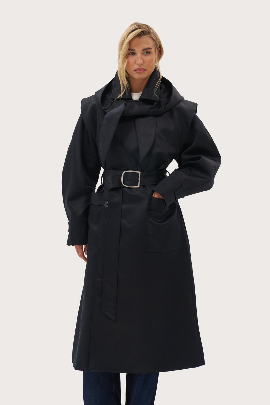 Marlowe Trench Coat - Midnight