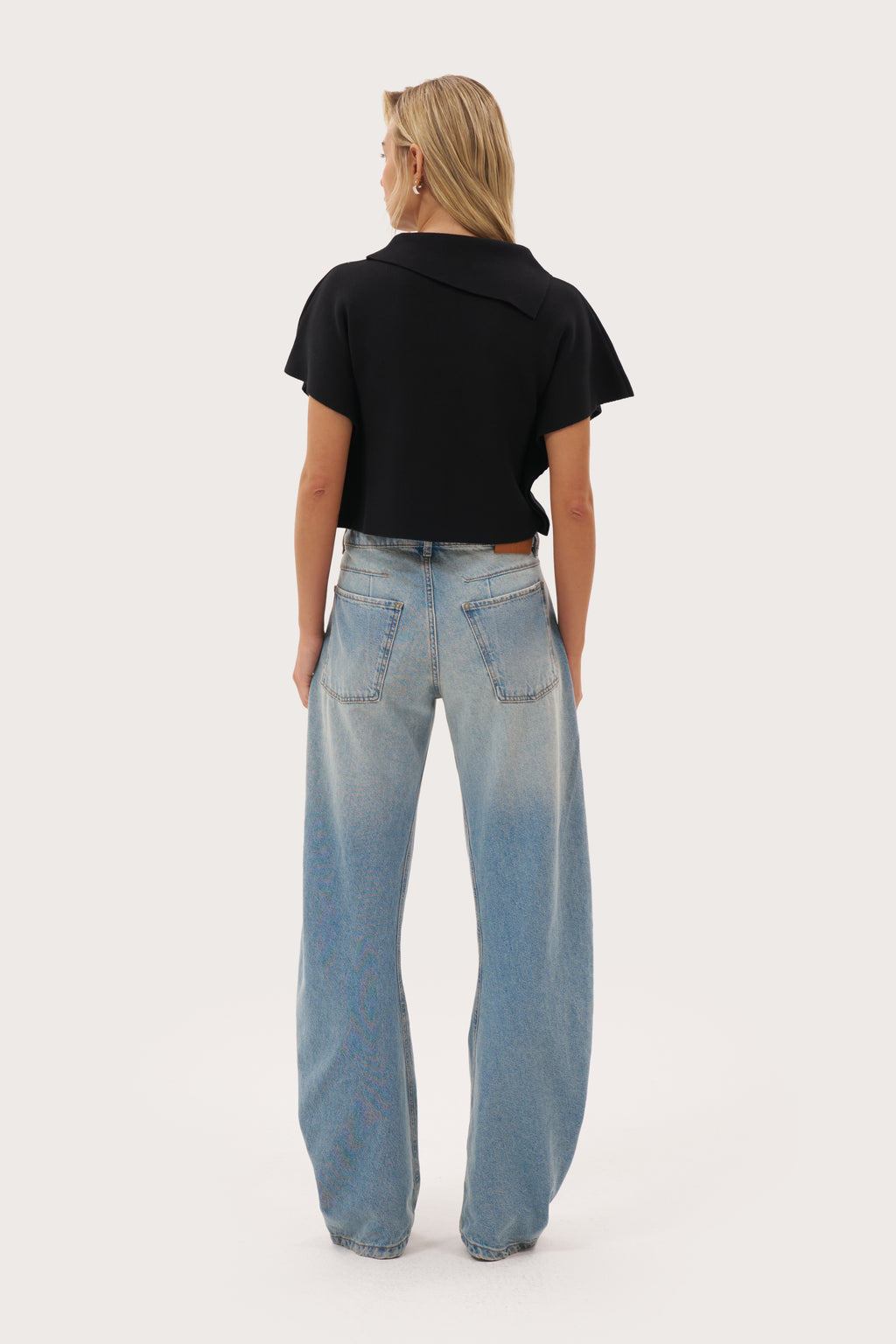 Stacked Barrel Jeans - Vintage Blue
