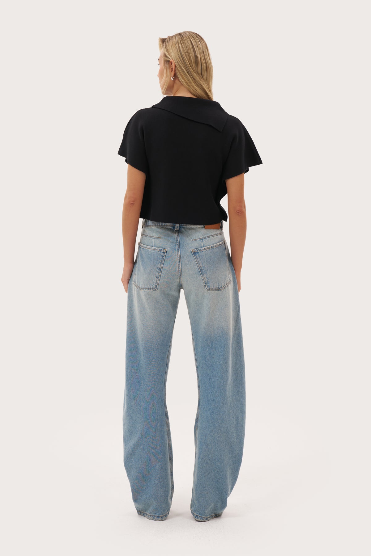Stacked Barrel Jeans - Vintage Blue