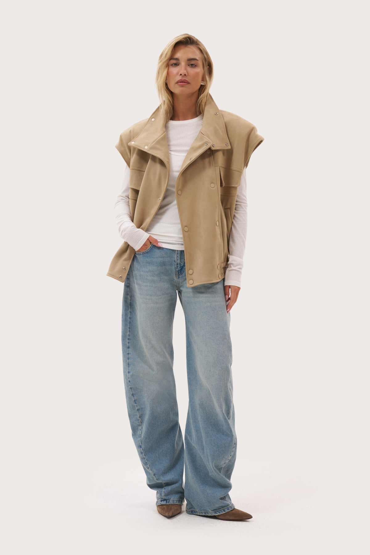 Fawn Oversized Jacket - Beige