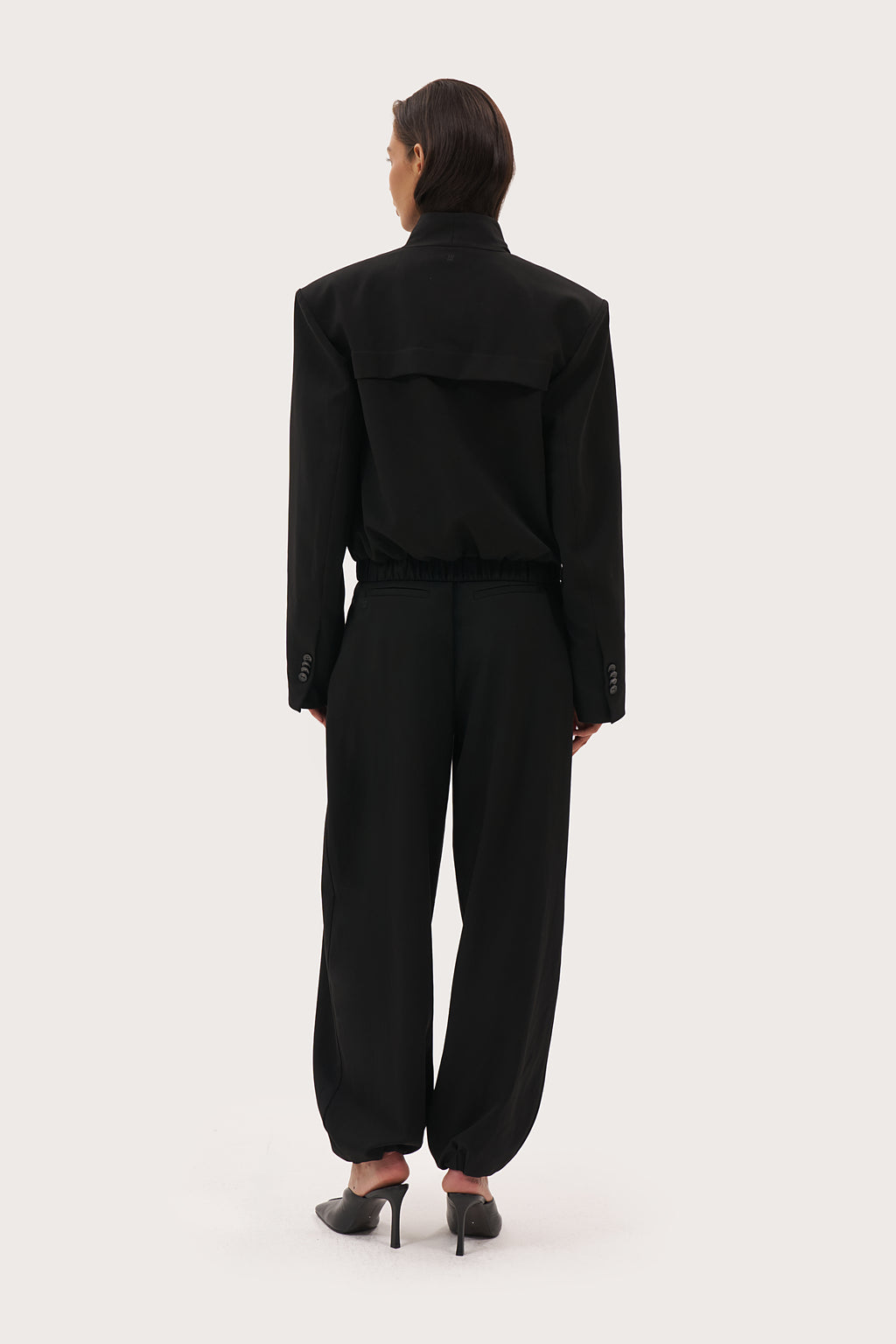 Blazer Bomber Jacket - Black