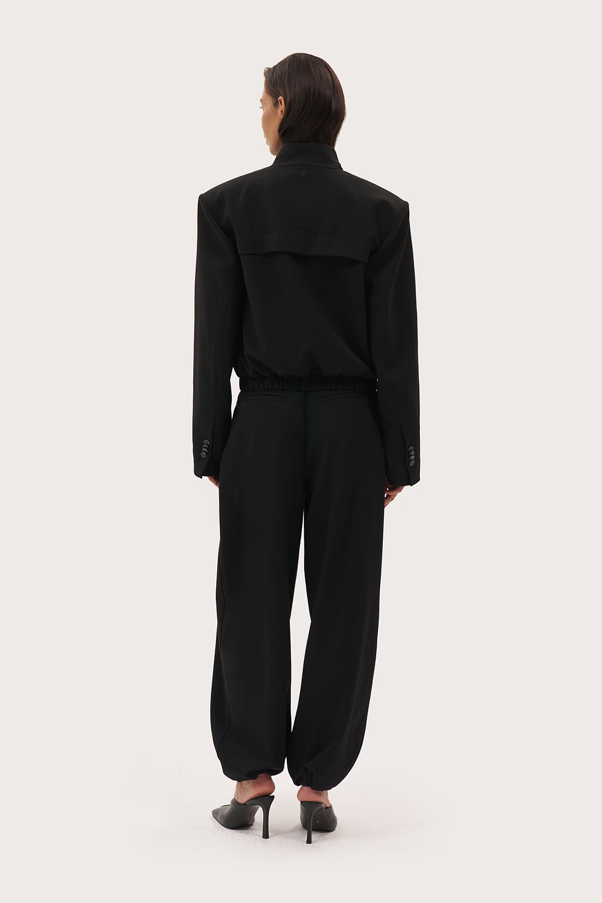 Blazer Bomber Jacket - Black