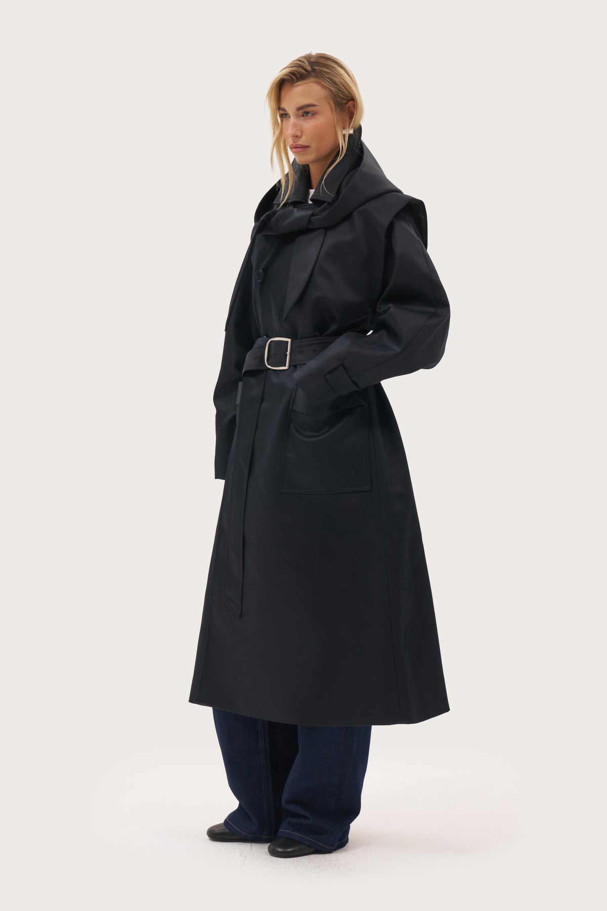 Marlowe Trench Coat - Midnight