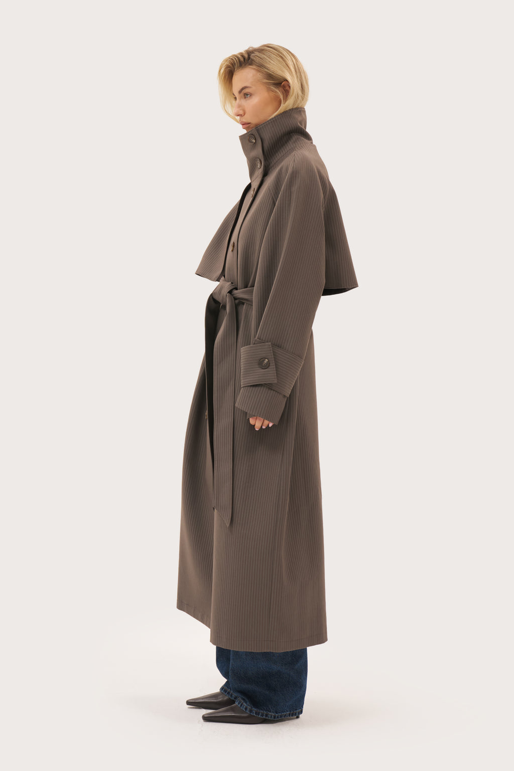 Kensington Oversized Trench Coat - Brown