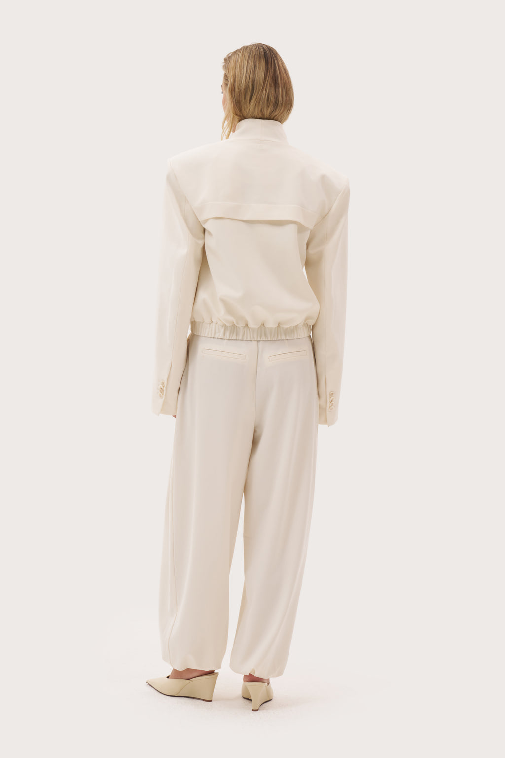 Blazer Bomber Jacket - Cream
