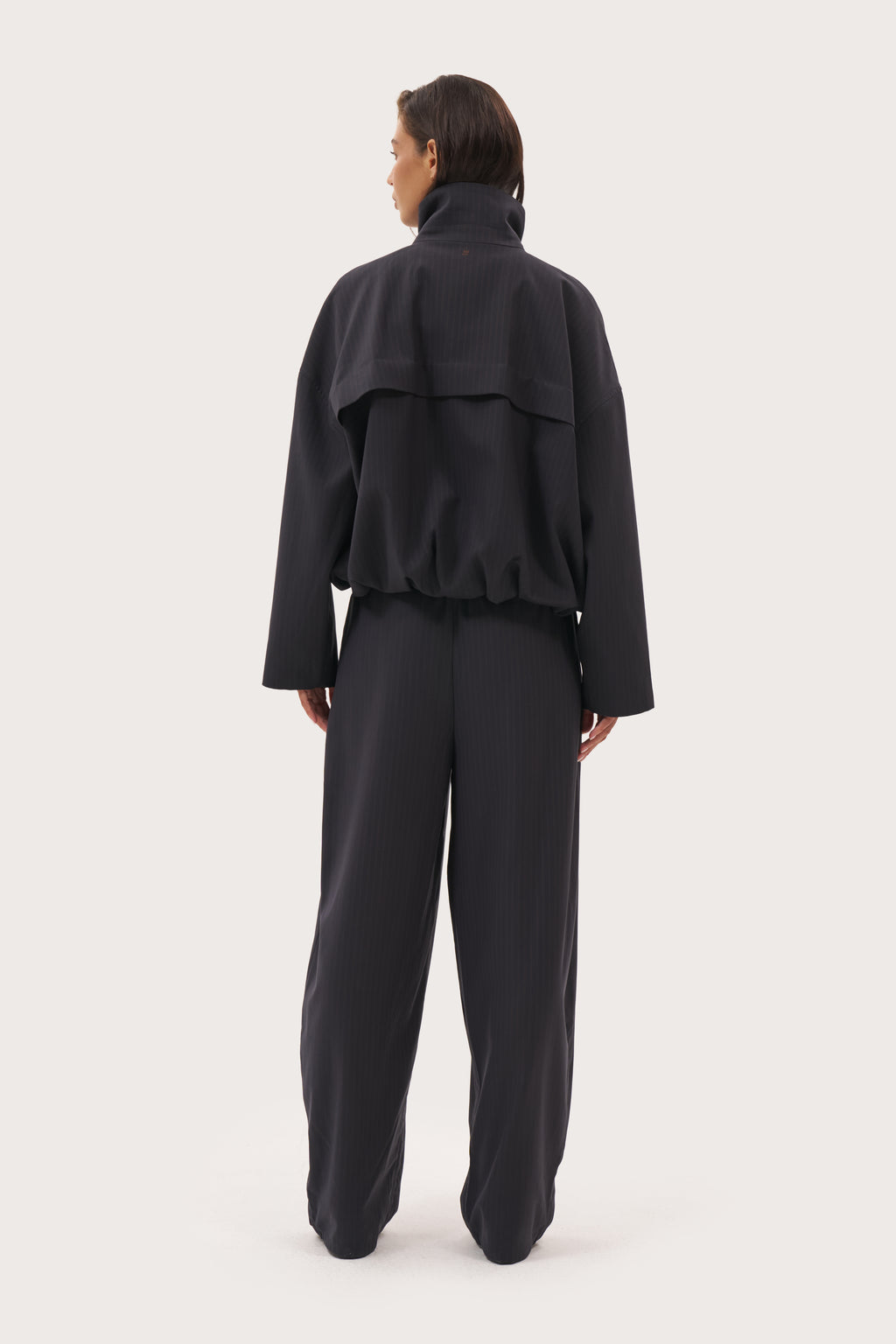Tailored Track Jacket - Navy Pinstripe