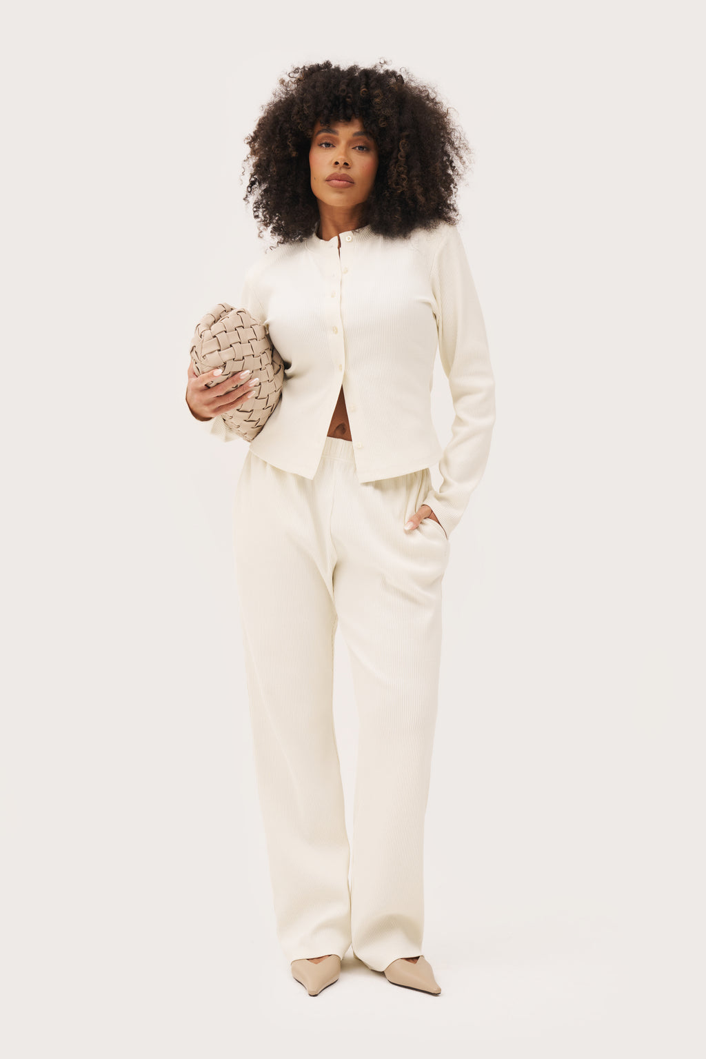 Awayday Pleated Pants - Cream