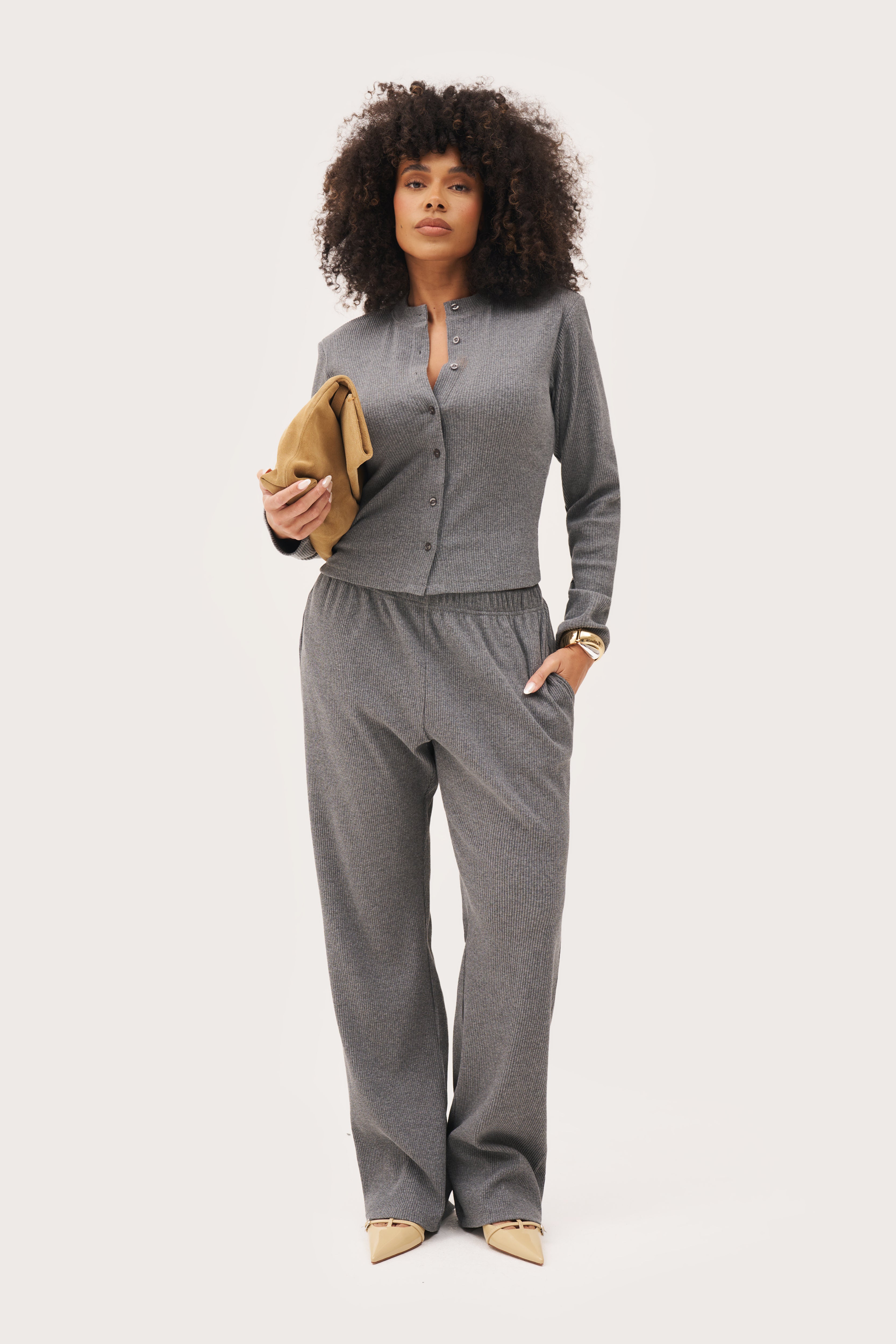 Awayday Pleated Pants - Grey