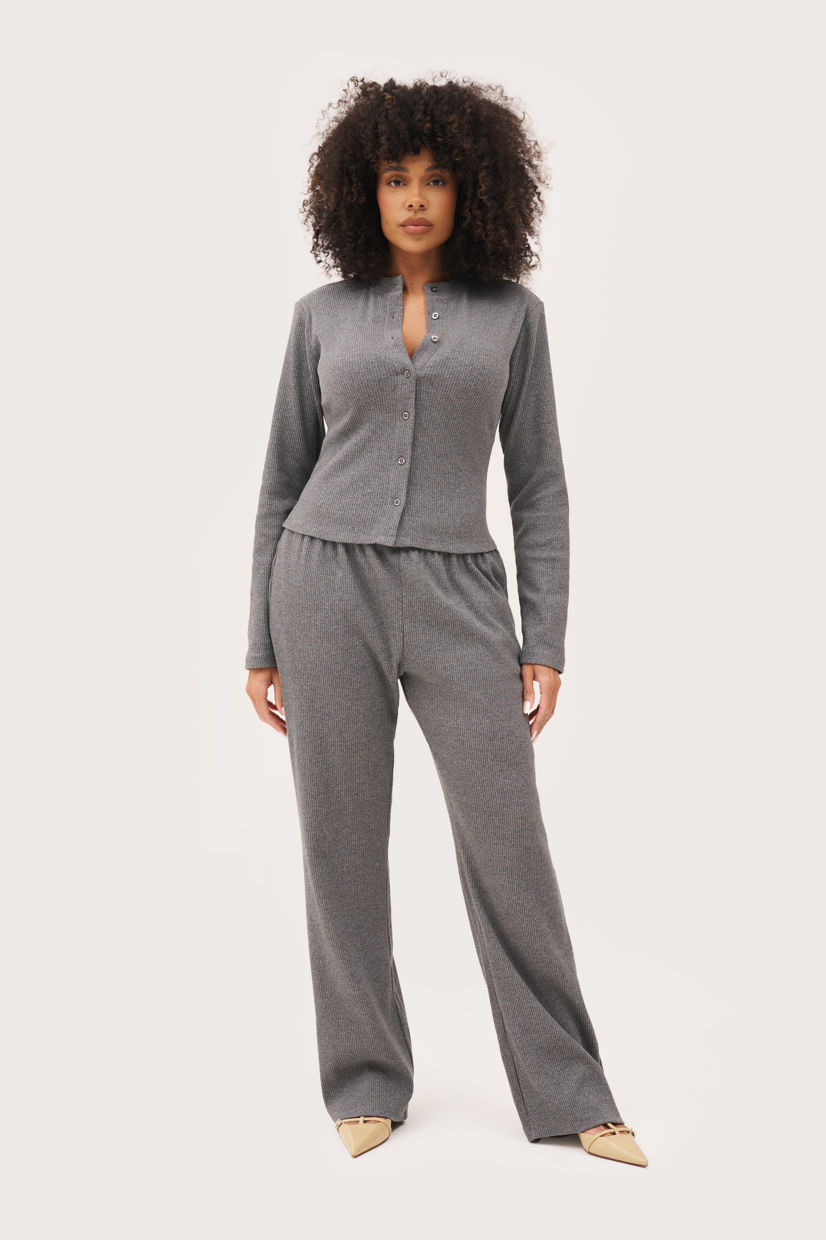 Awayday Pleated Top - Grey