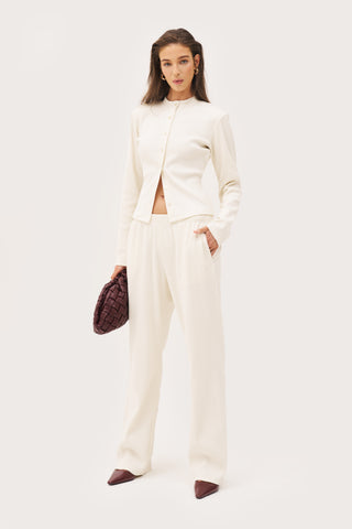 Awayday Pleated Pants - Cream