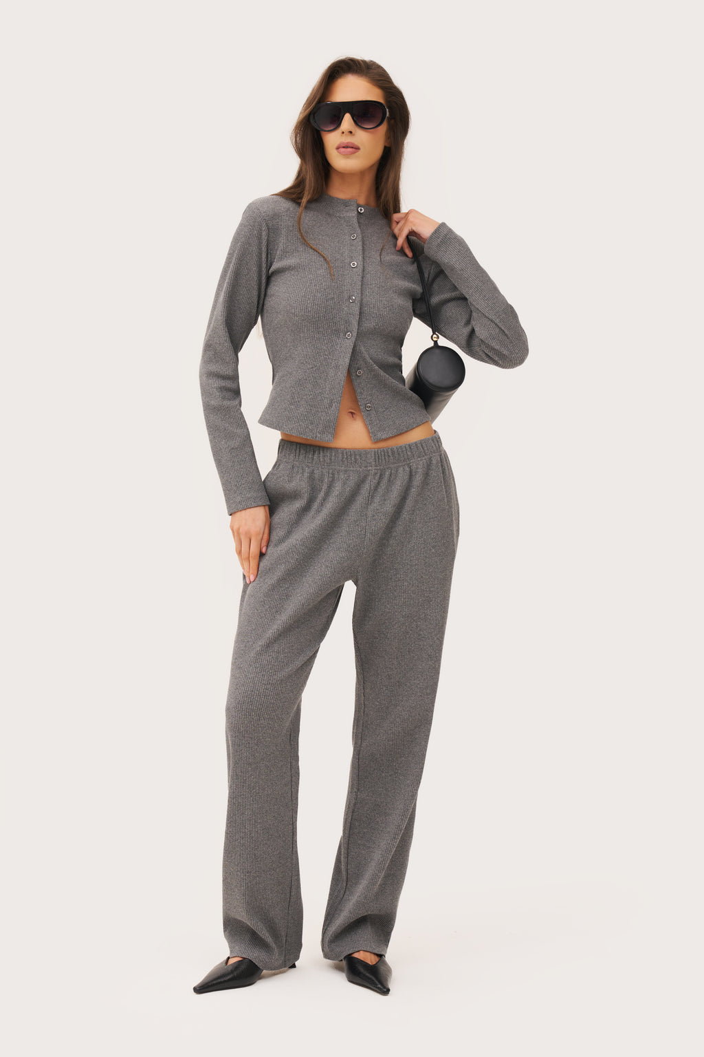 Awayday Pleated Top - Grey