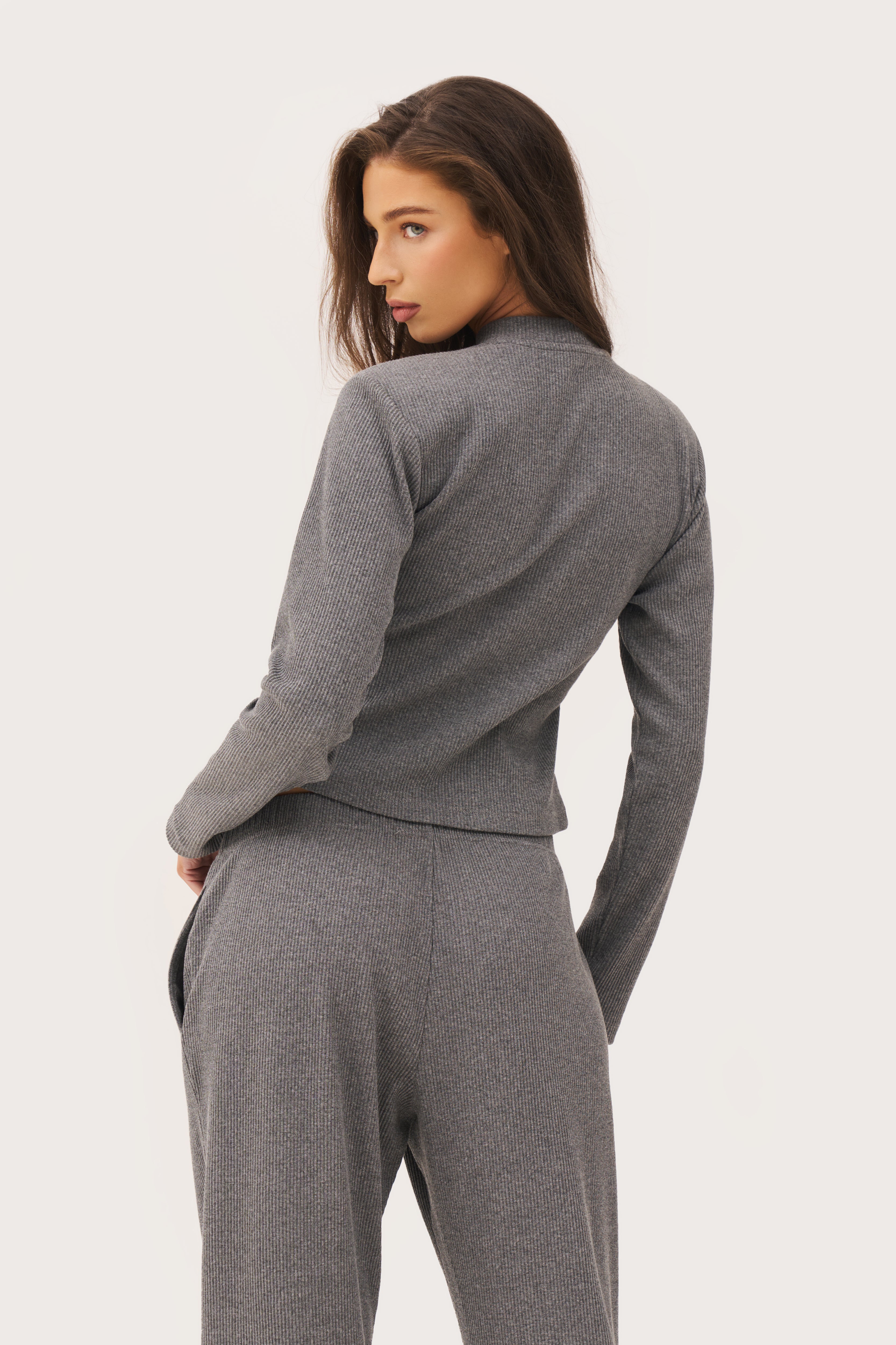 Awayday Pleated Top - Grey