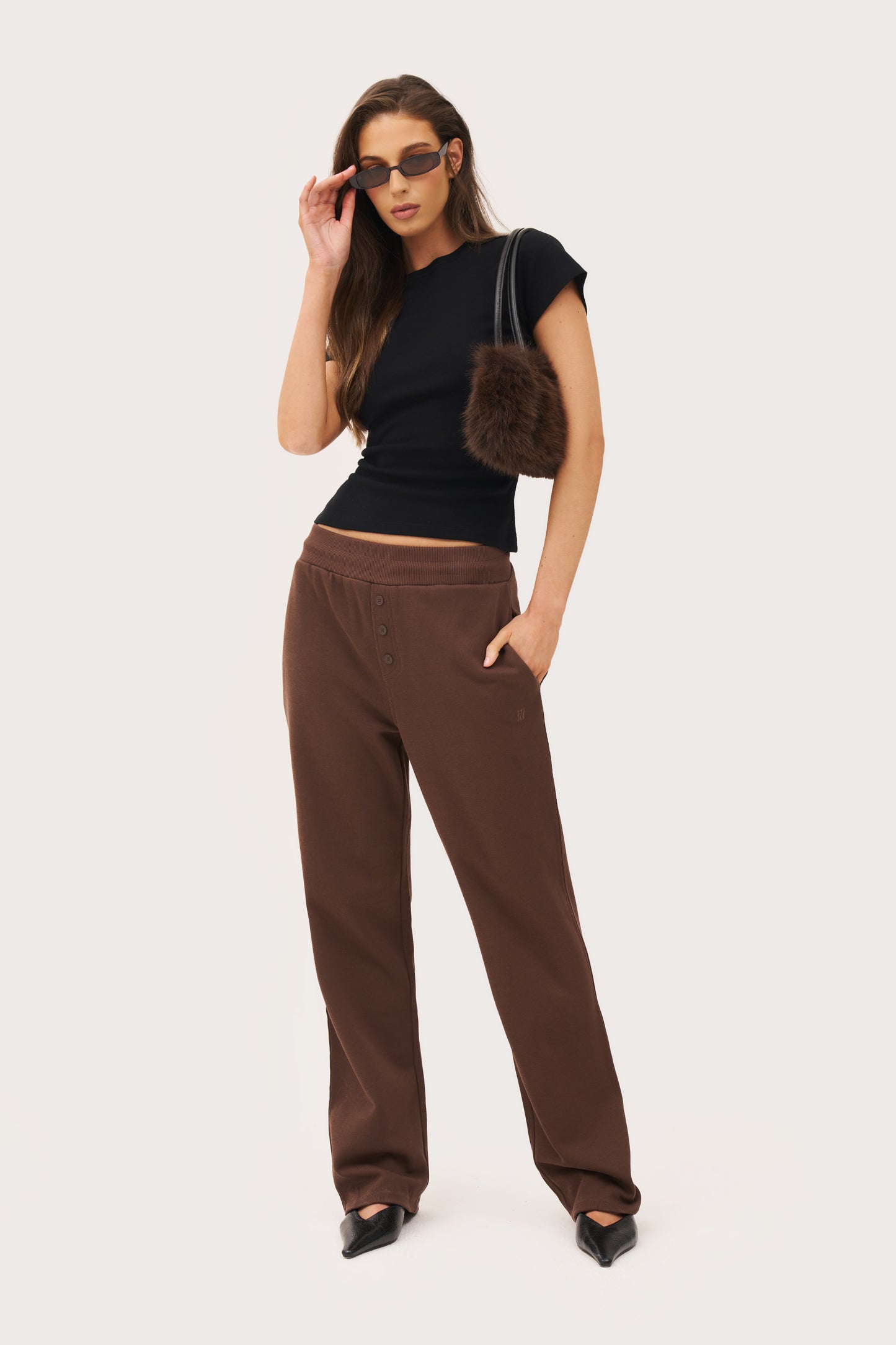 Dreamer Pointelle Tee - Black