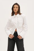 All Tied Up Oversized Shirt - White