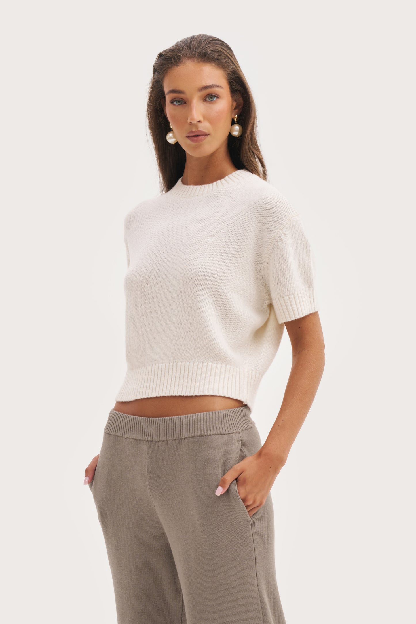 Sofia Knit Sweater - Cream