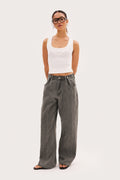 Seam Detail Boyfriend Jeans - Grey