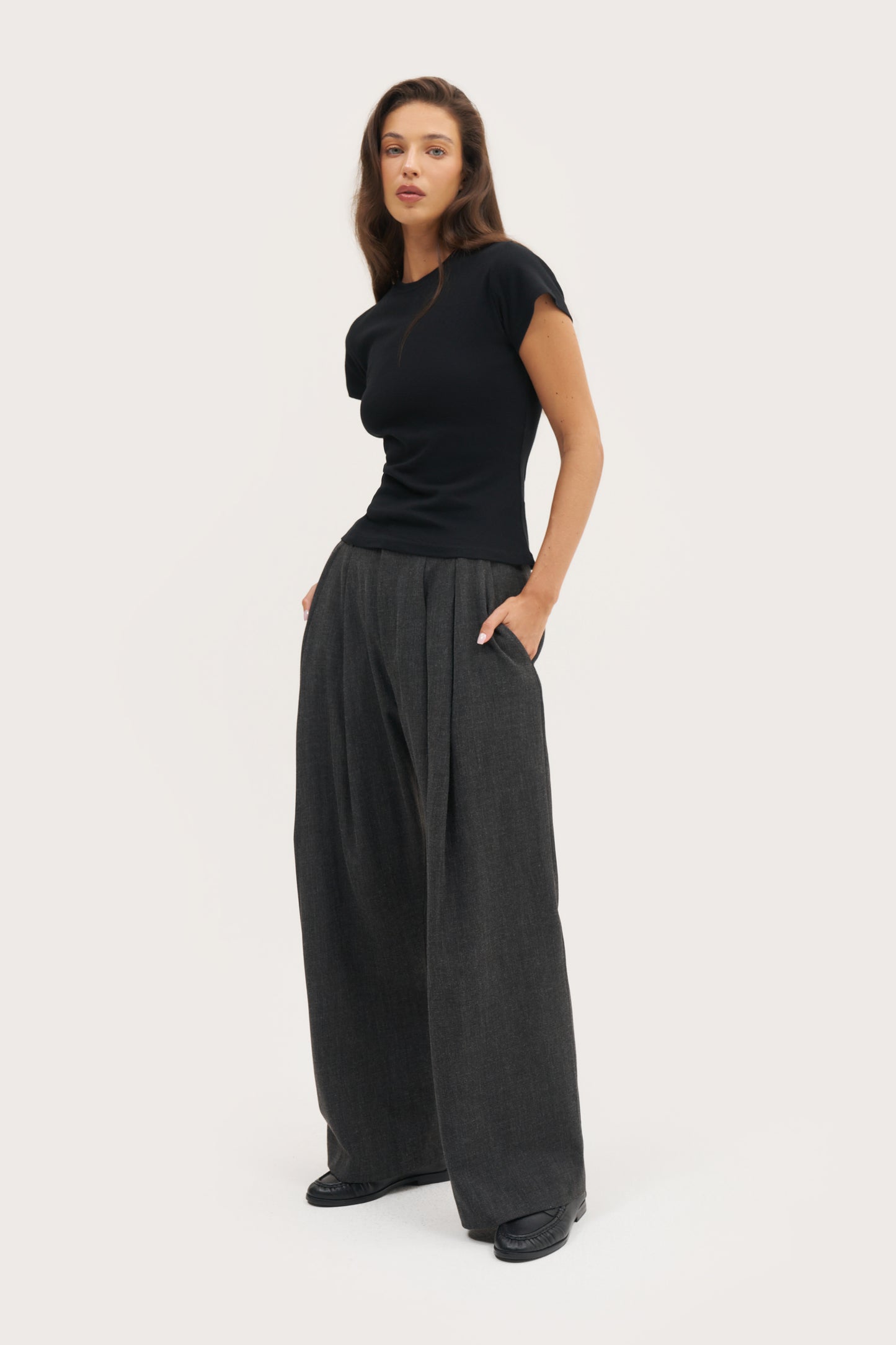 Dreamer Pointelle Tee - Black