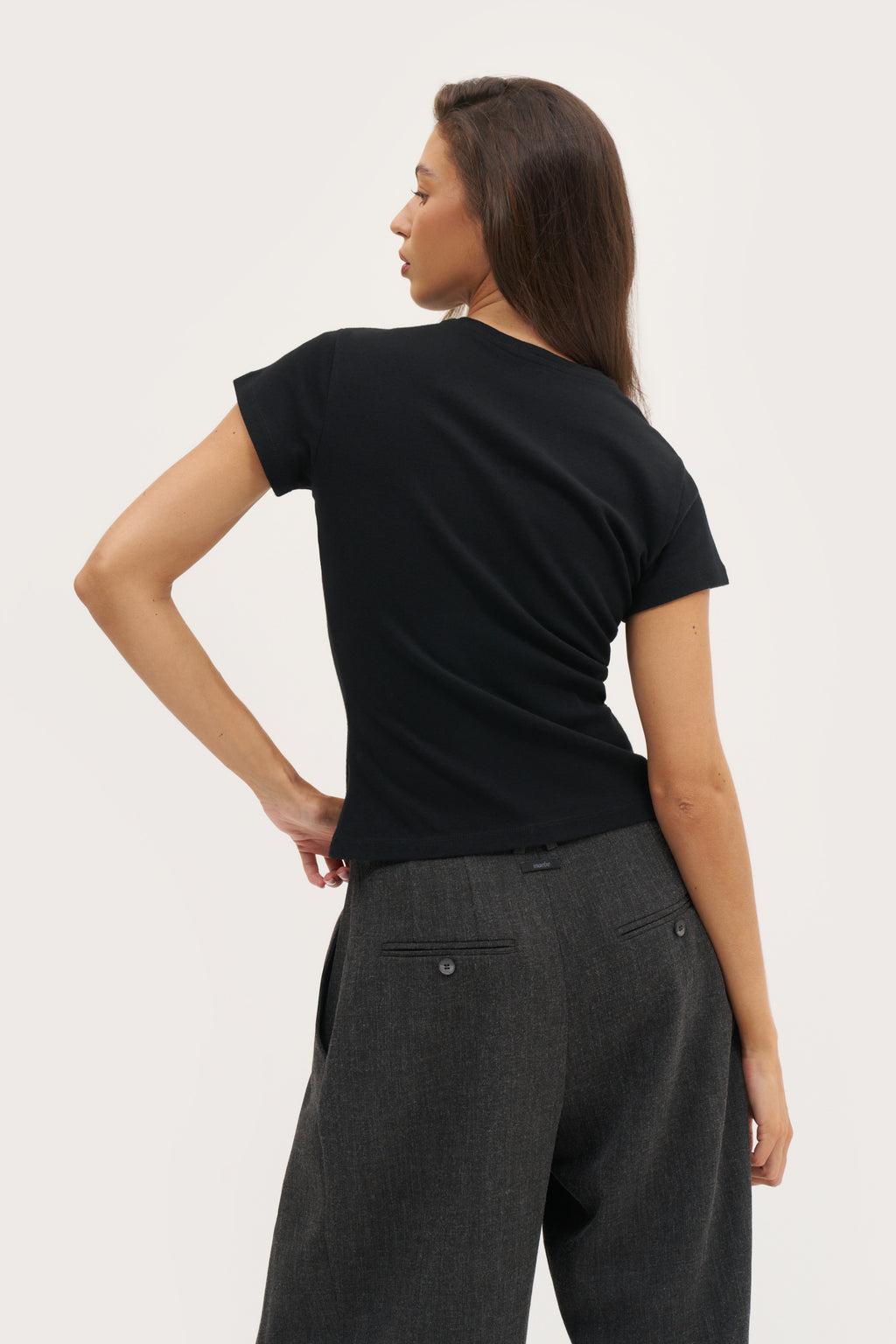 Dreamer Pointelle Tee - Black