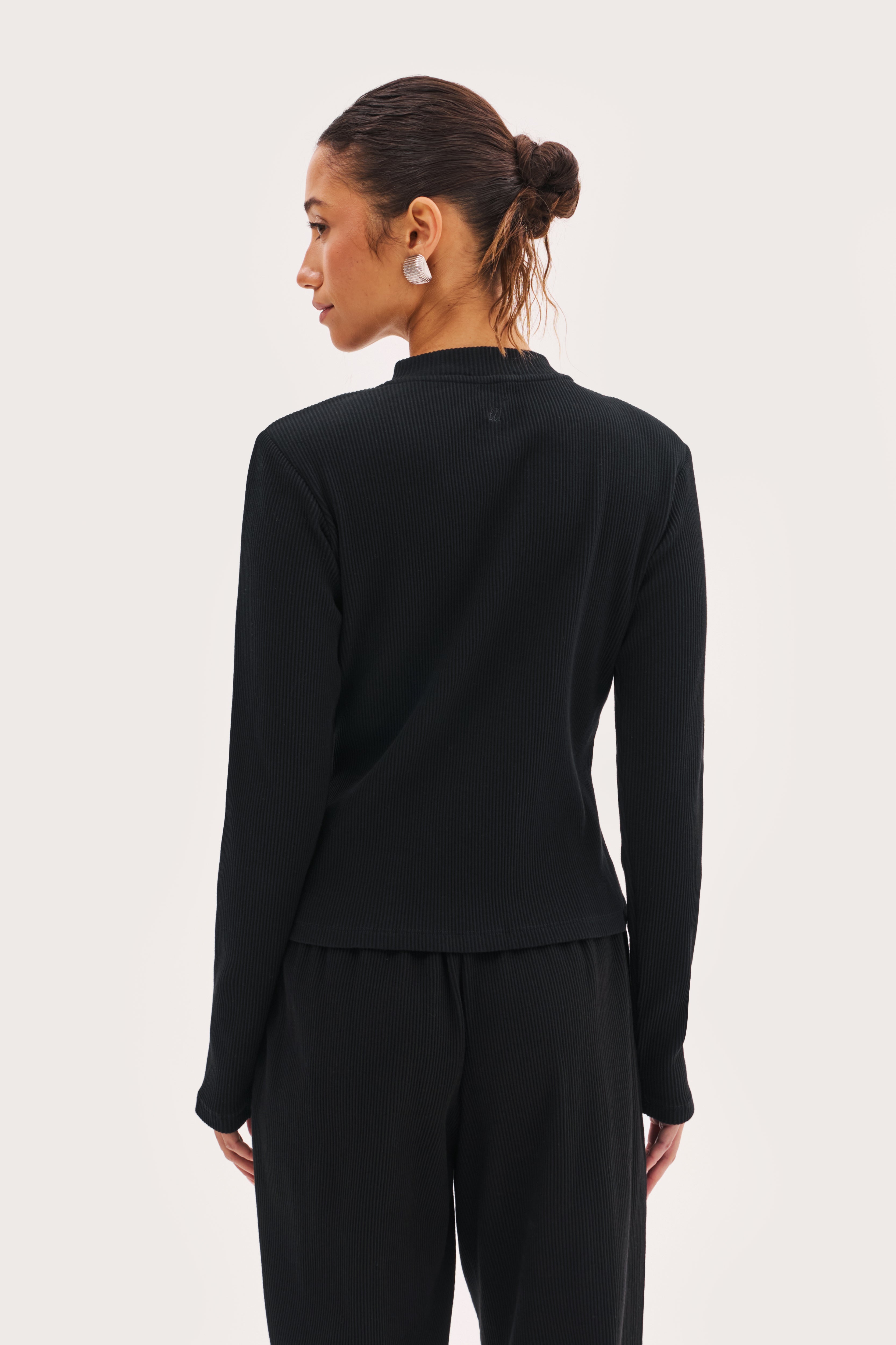 Awayday Pleated Top - Black