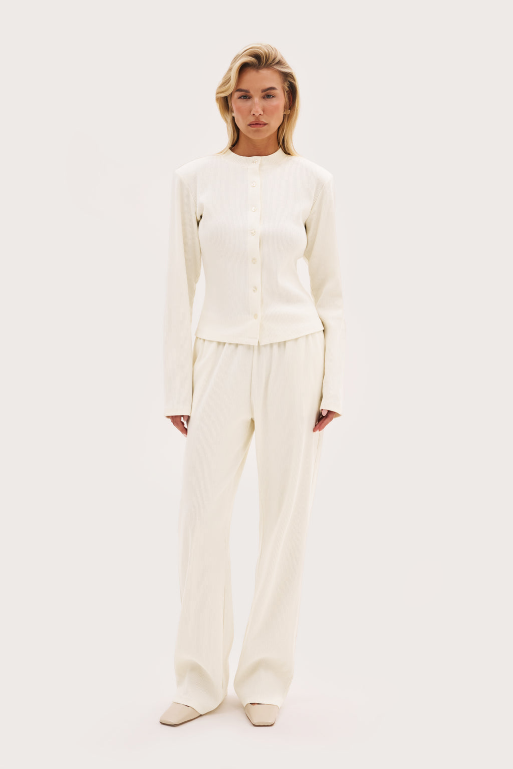 Awayday Pleated Pants - Cream