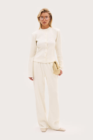 Awayday Pleated Pants - Cream