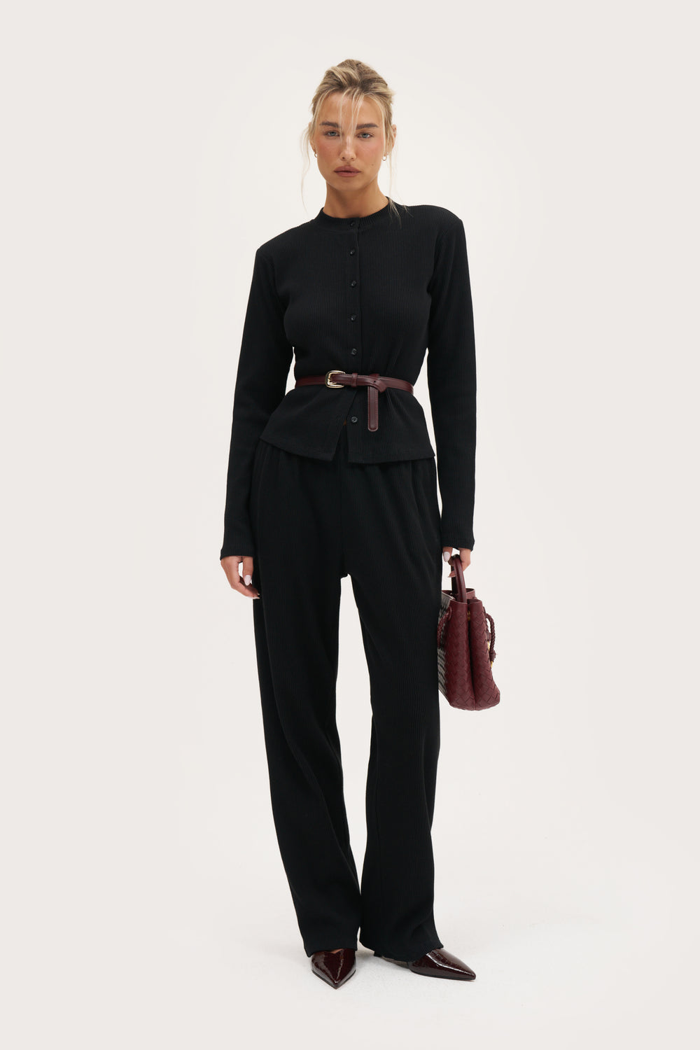 Awayday Pleated Top - Black