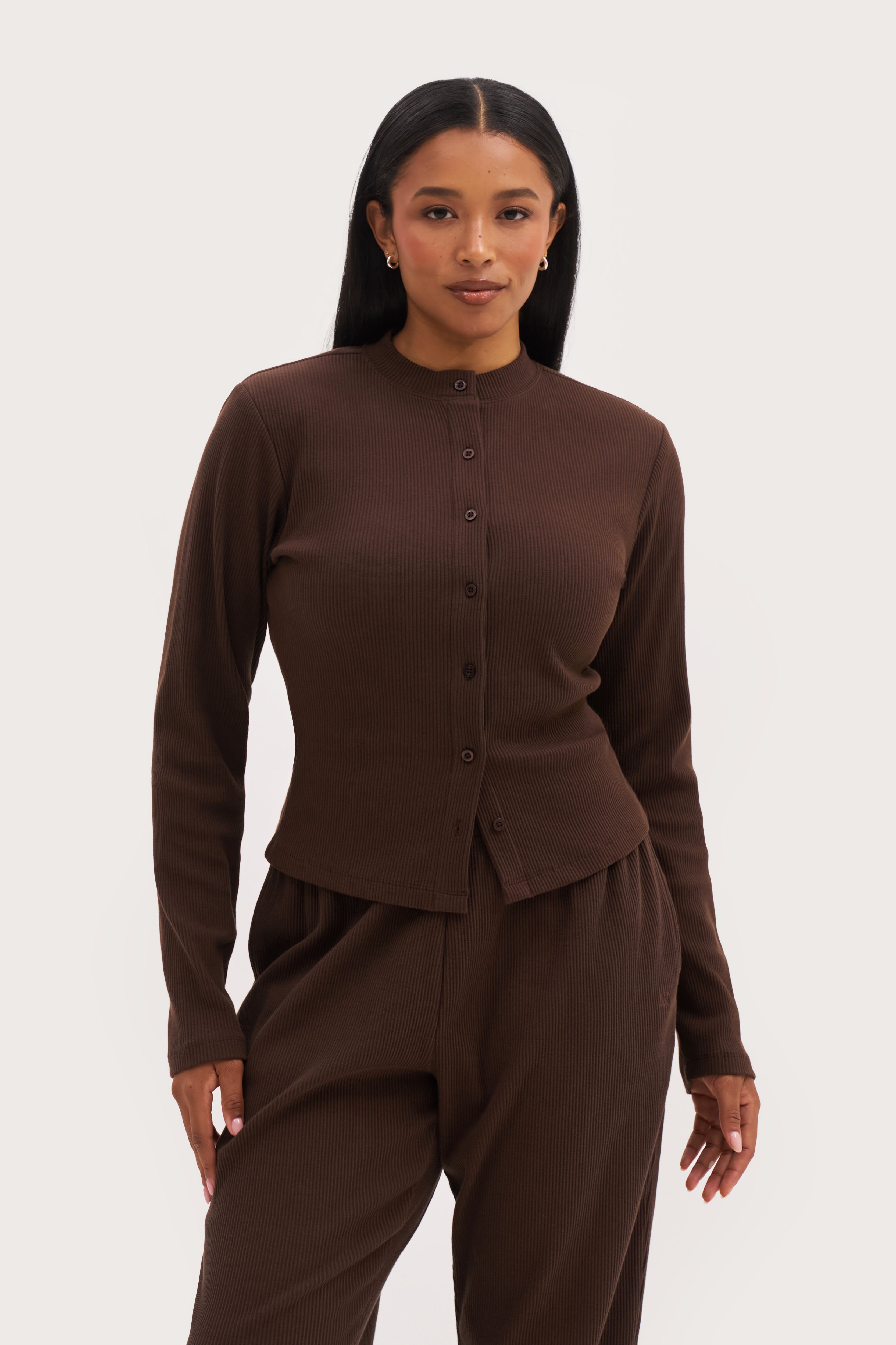 Awayday Pleated Top - Brown