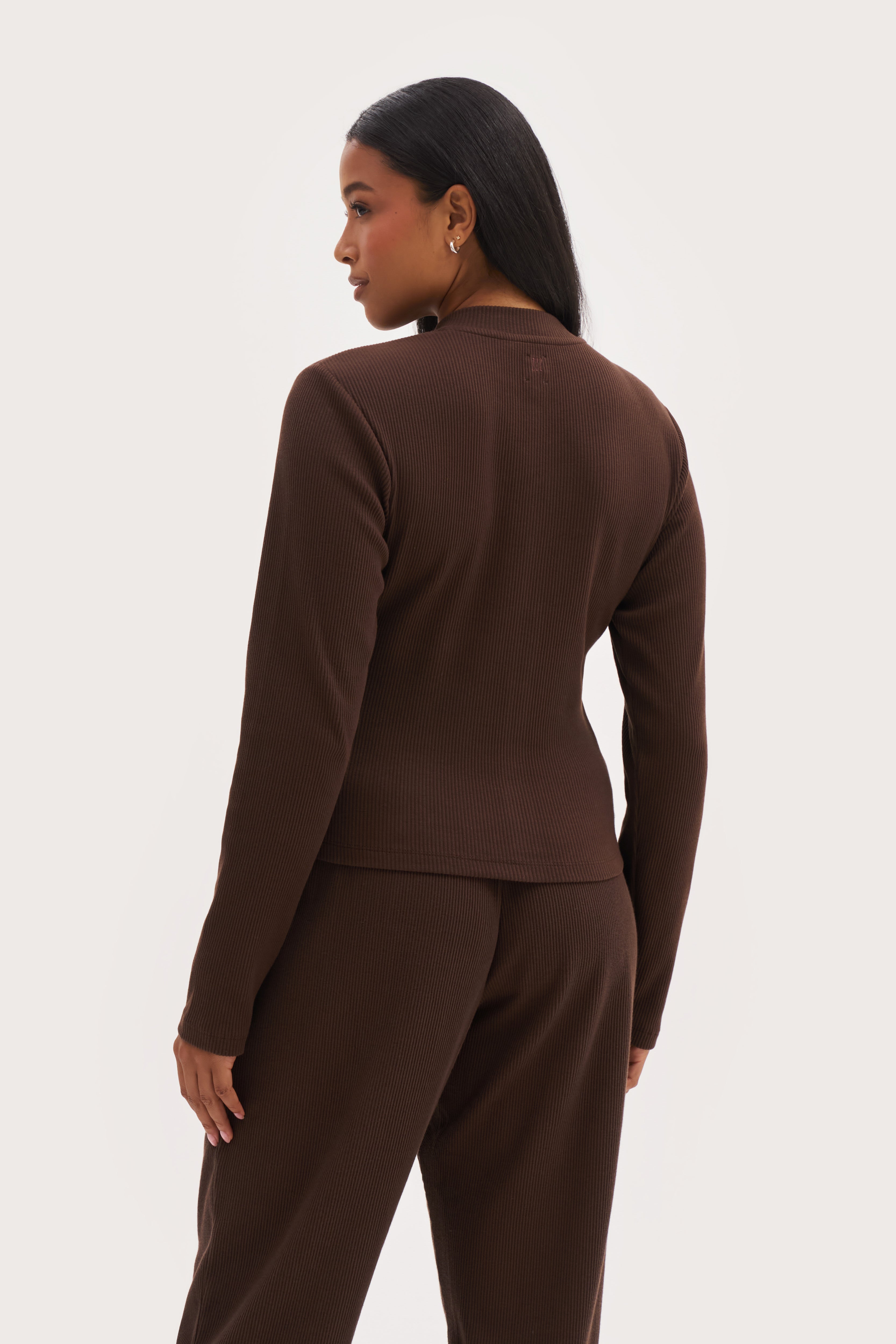 Awayday Pleated Top - Brown