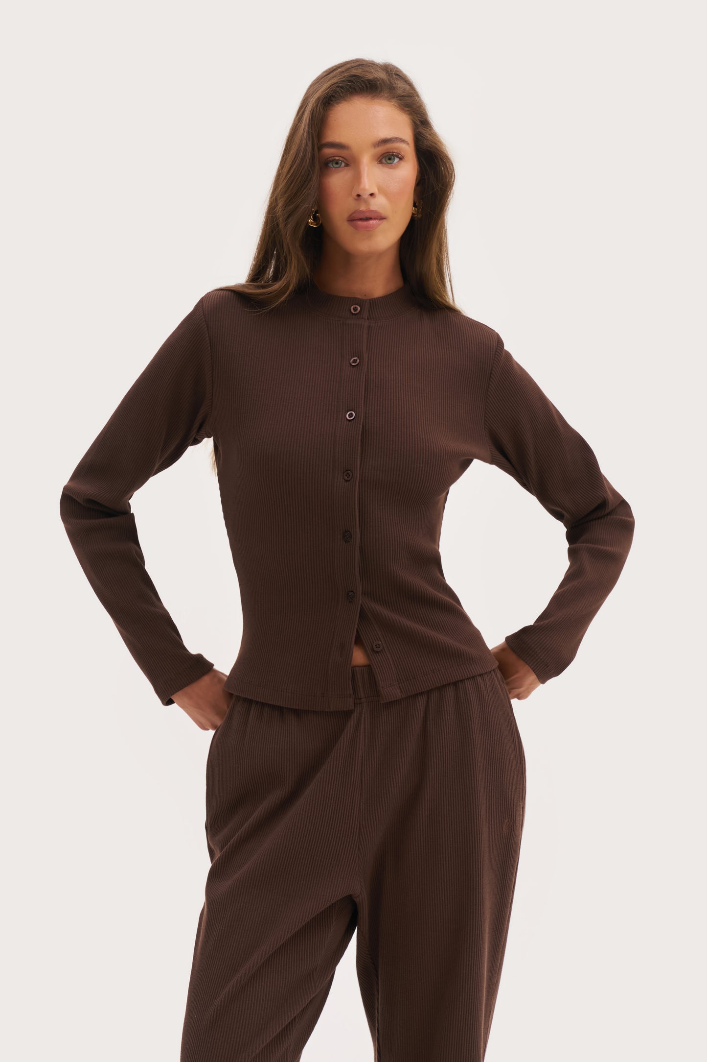 Awayday Pleated Top - Brown