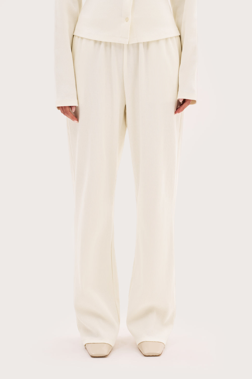 Awayday Pleated Pants - Cream