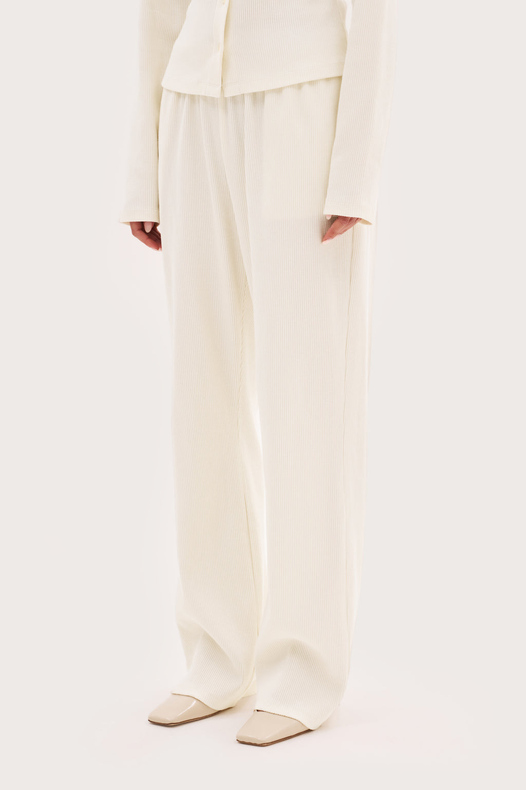 Awayday Pleated Pants - Cream